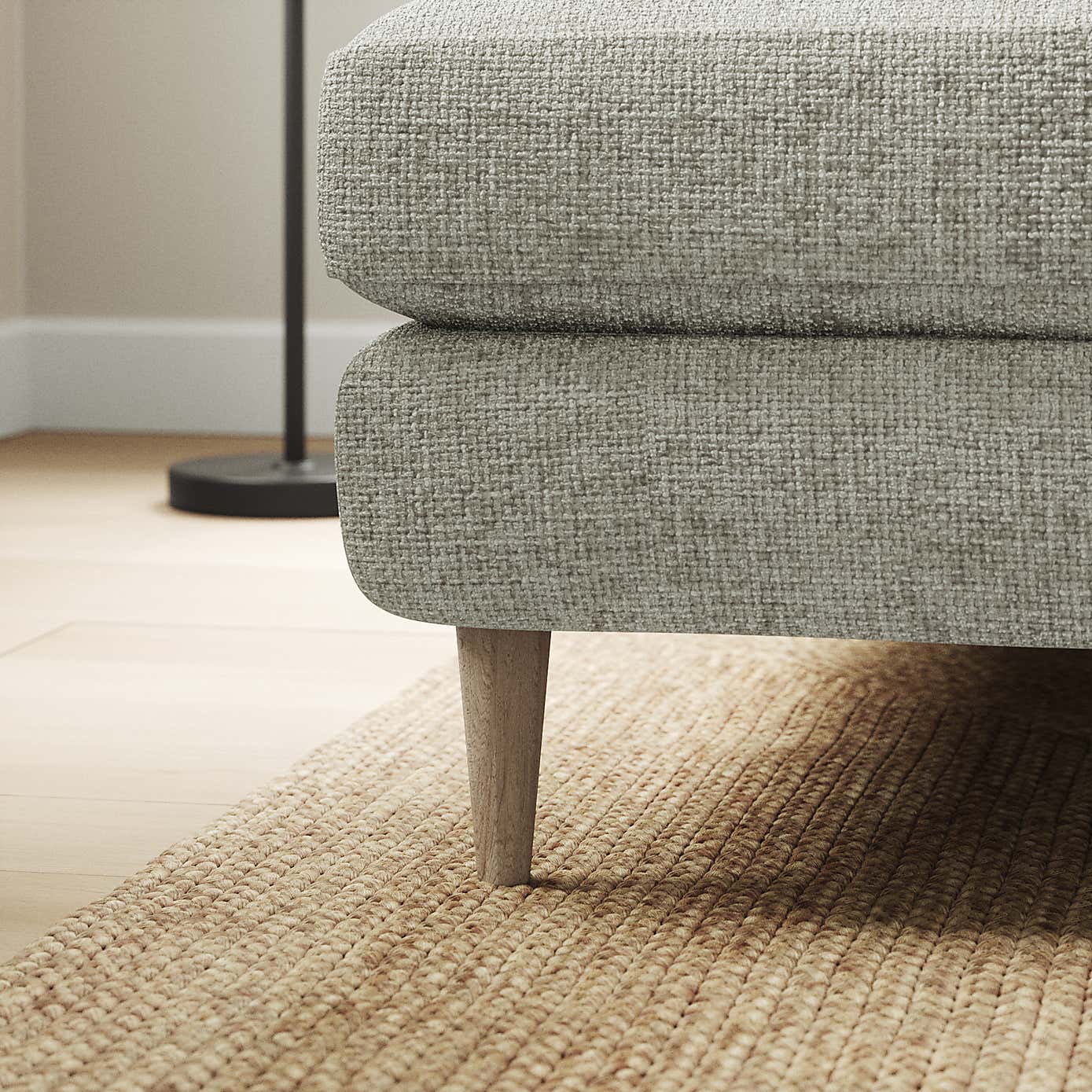 Sven Chunky Chenille Large Corner Chaise Sofa