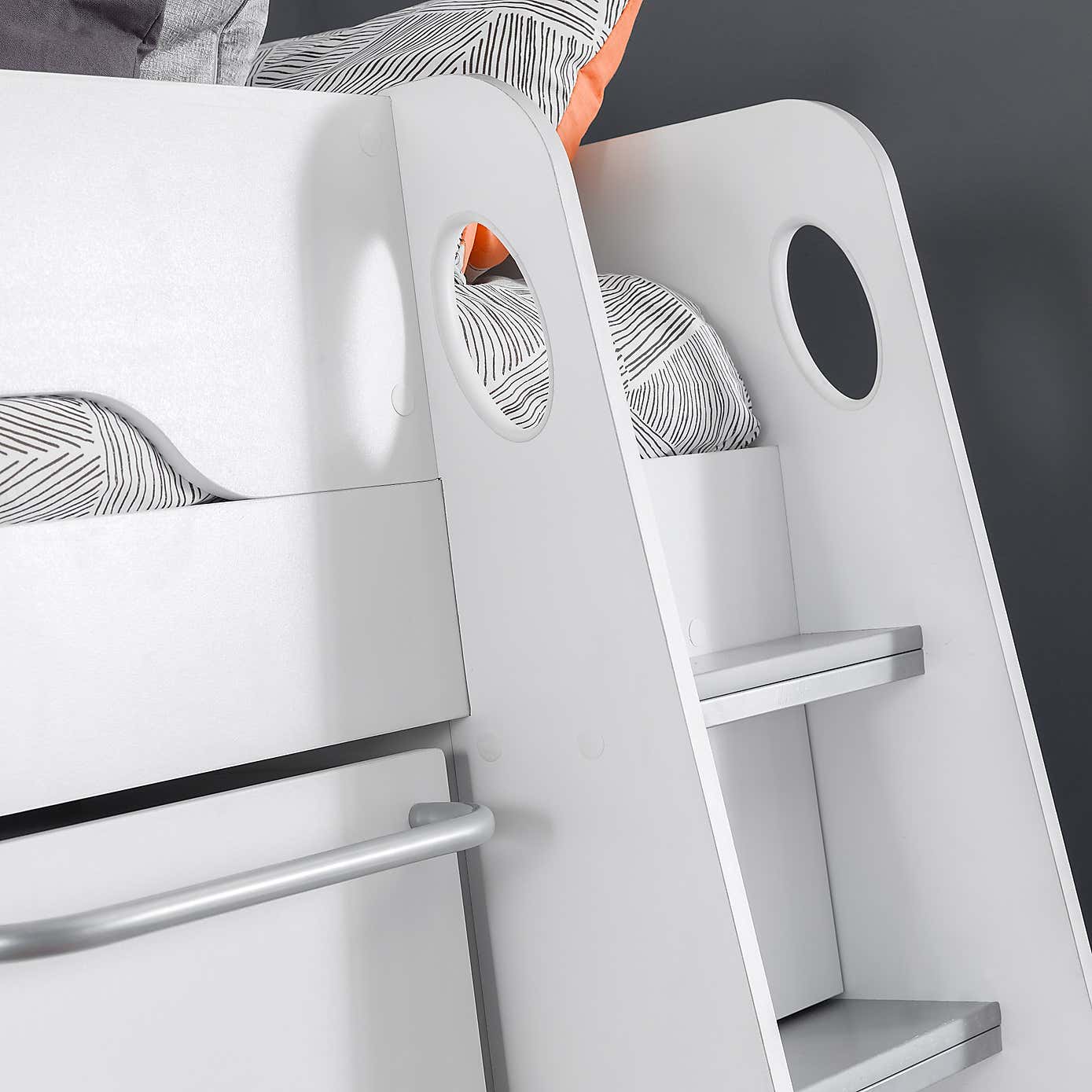 Pegasus Single White High Sleeper Bed