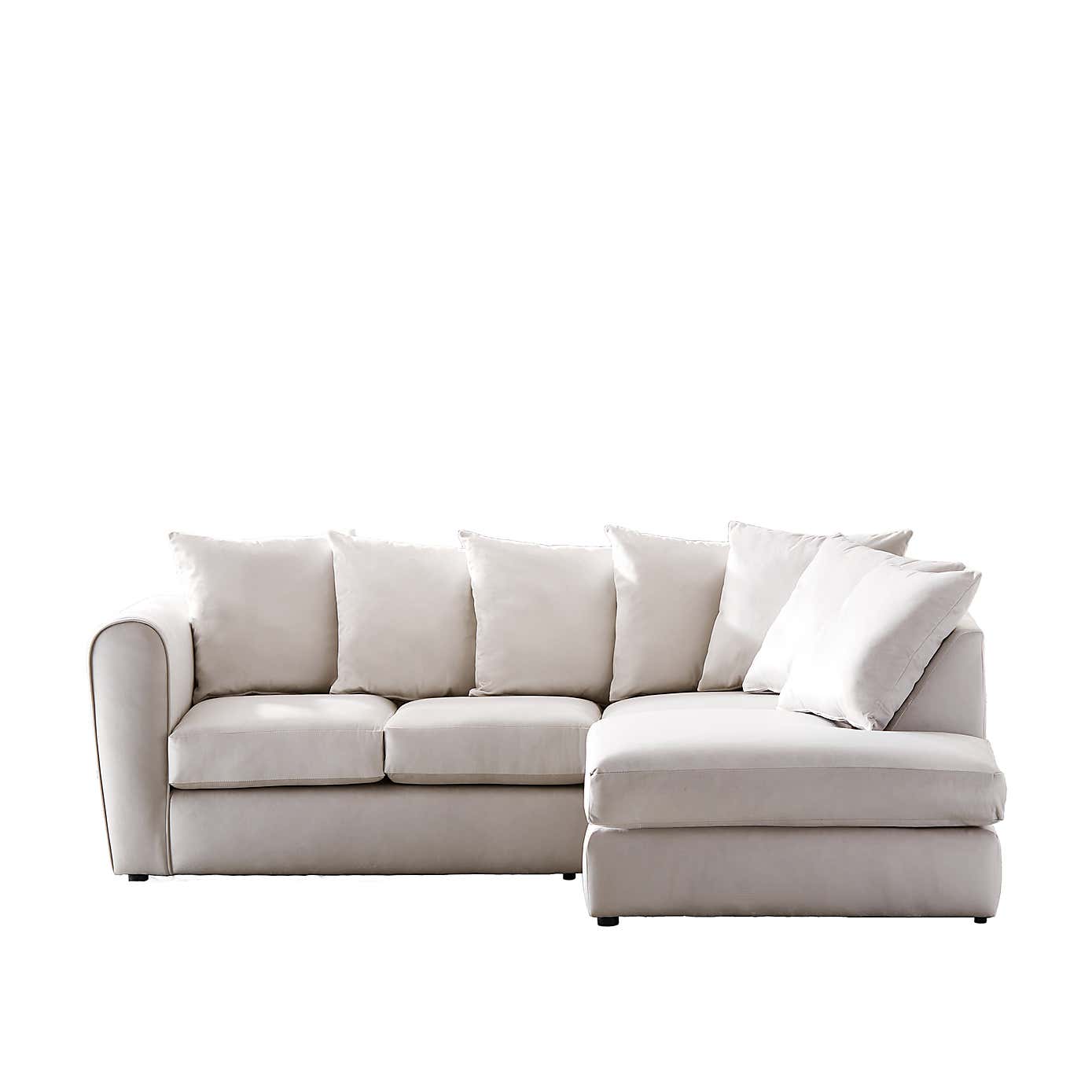 Blake Opulent Velvet Curved Quilted Arm Corner Sofa