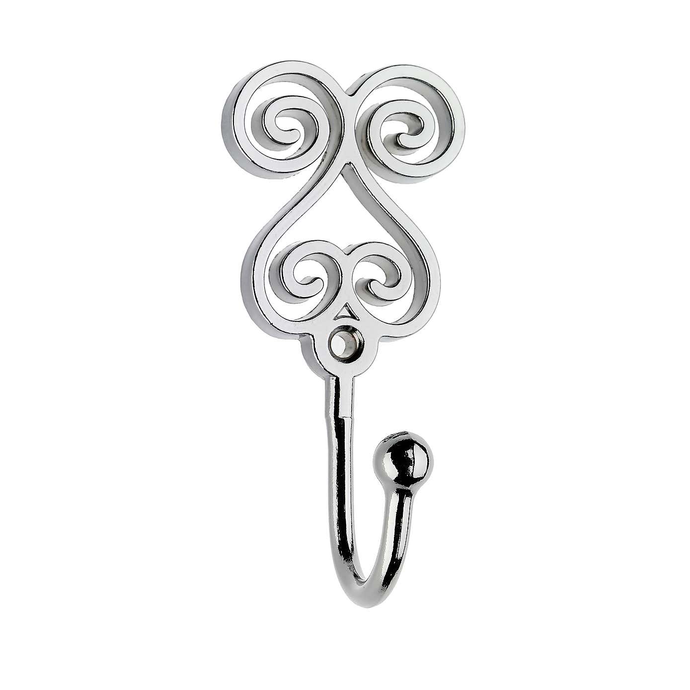 Swirl Curtain Tieback Hooks