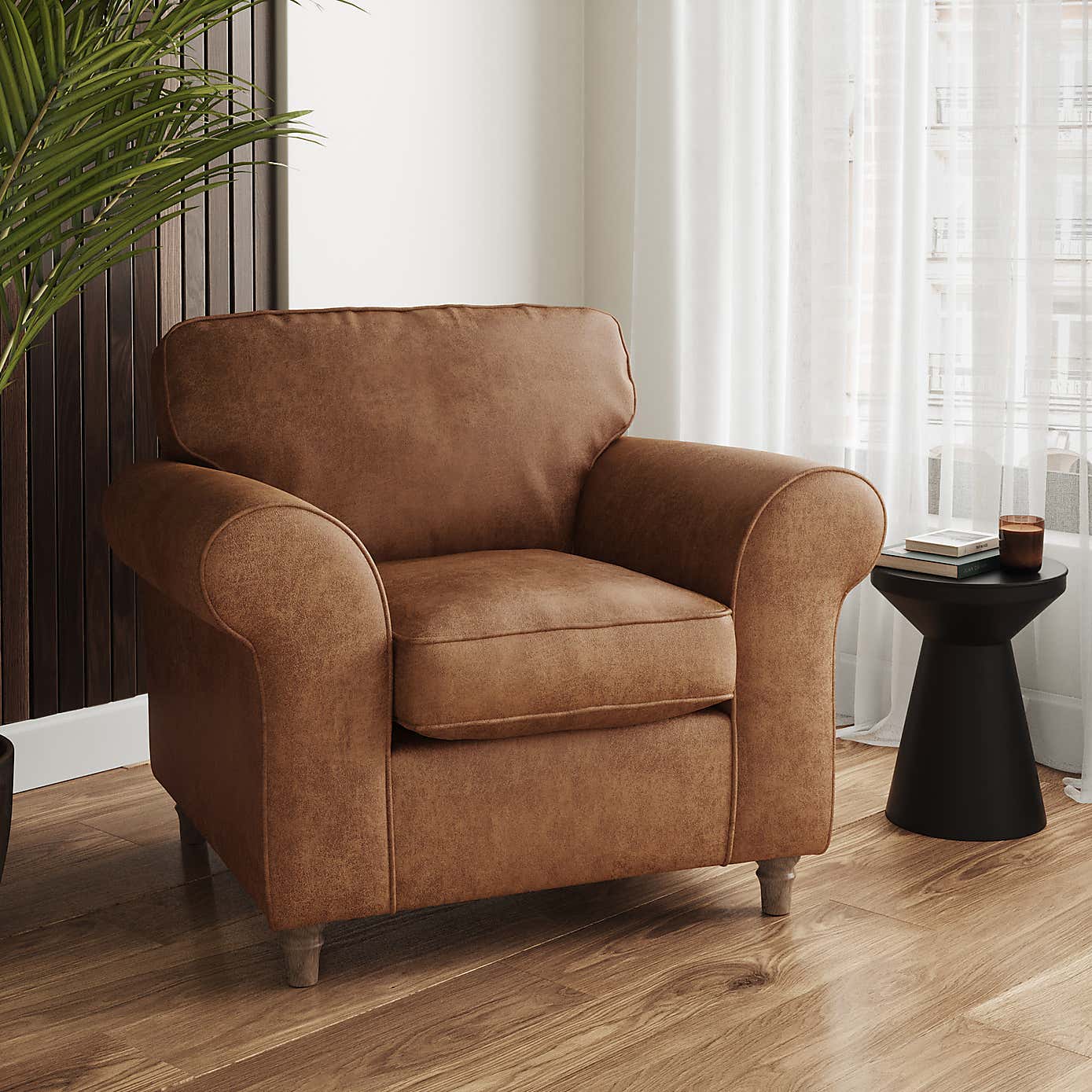Flori Arizona Armchair, Faux Leather