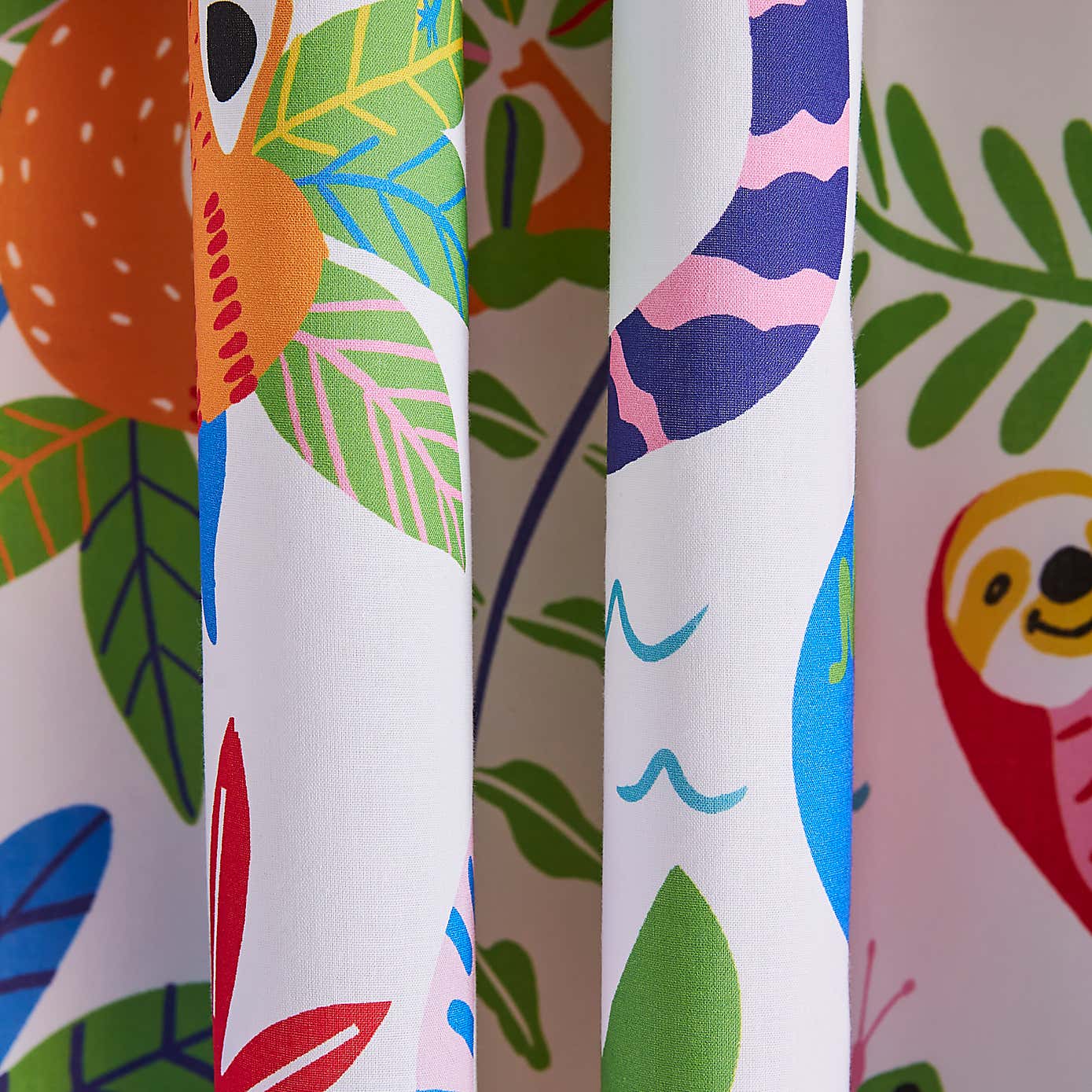 Bright Animals Blackout Eyelet Curtains