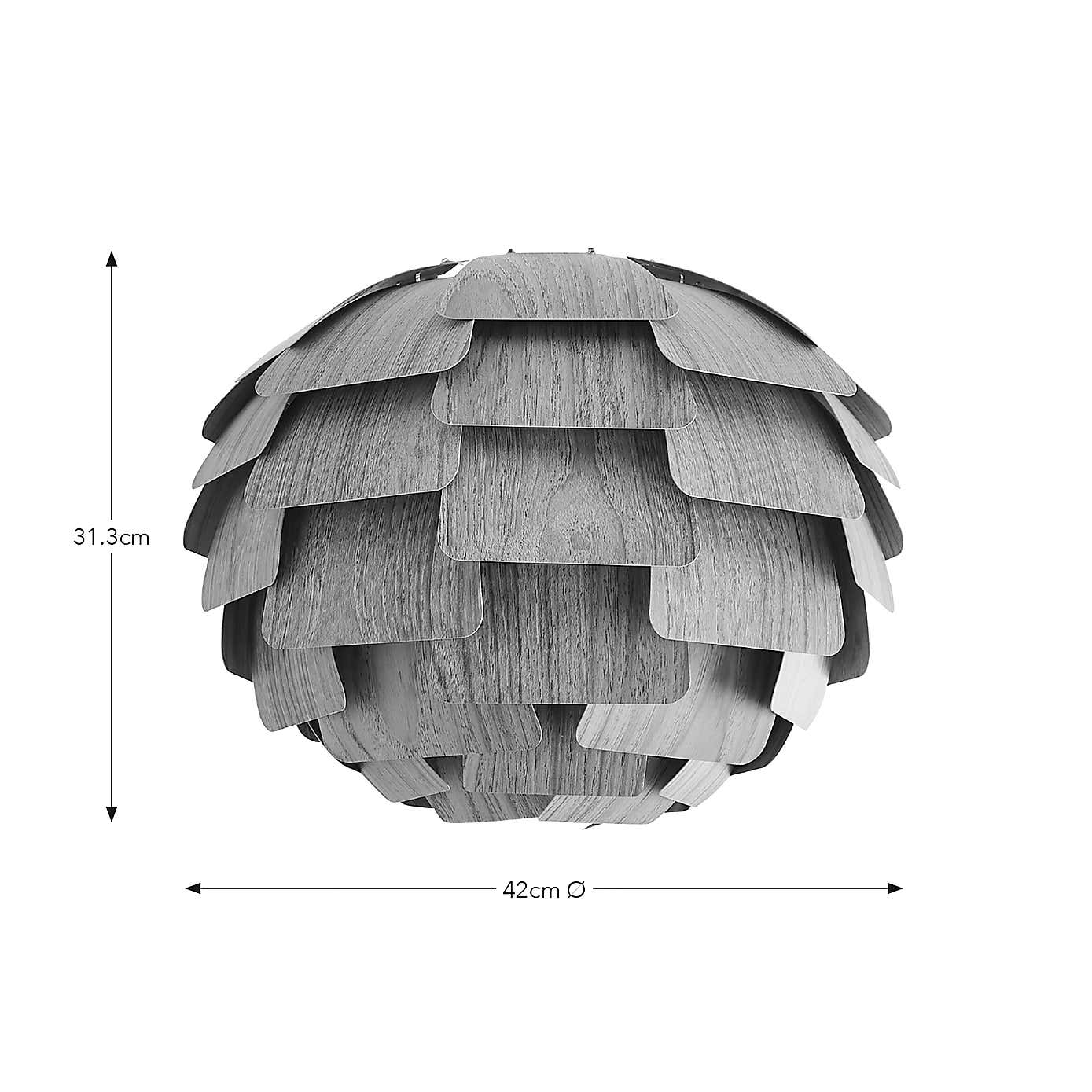 Elements Kerr Easy Fit Plastic Pendant Shade