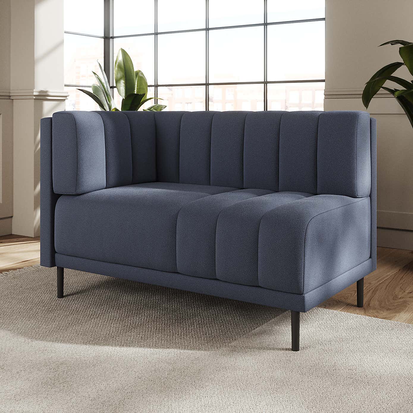 Amali Corner Dining Bench, Boucle