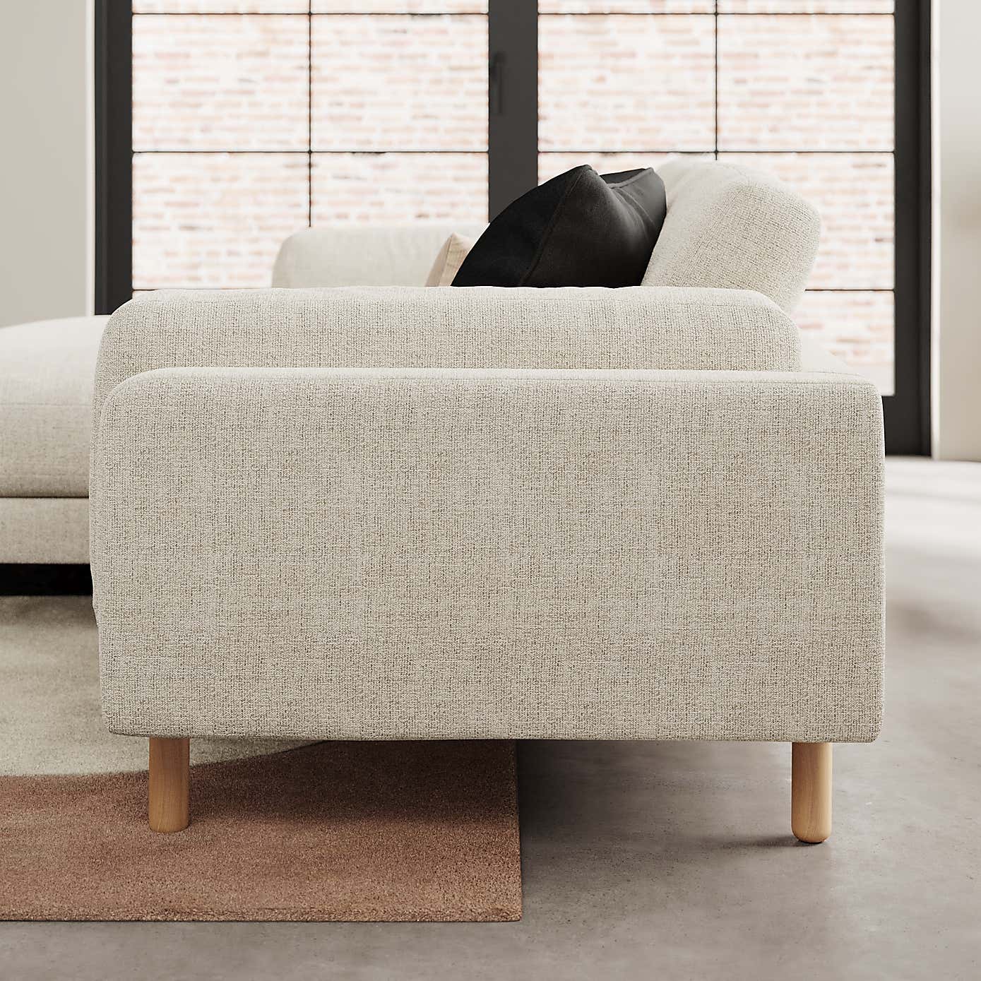 Newton Chunky Tonal Weave Corner Chaise