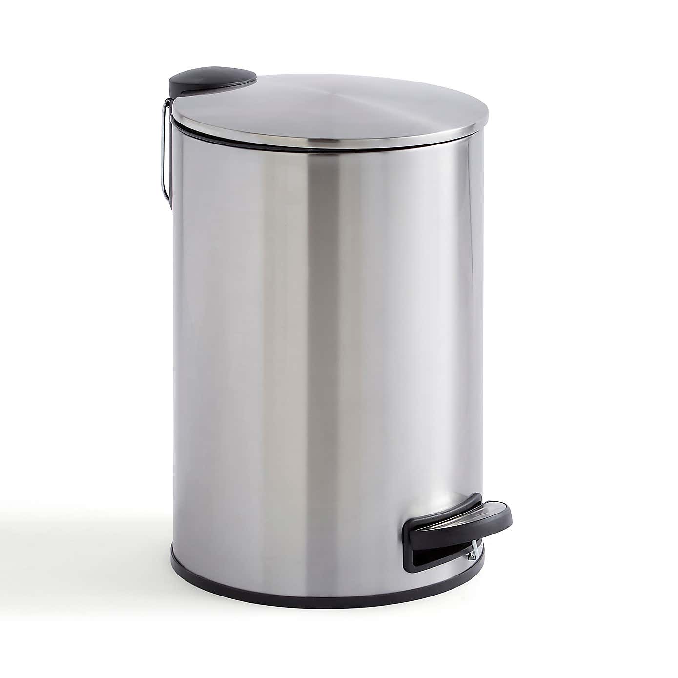 Modern 12L Stainless Steel Pedal Bin