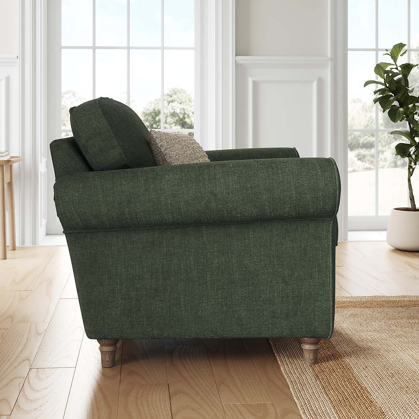 Flori Armchair, Tonal Plush Chenille