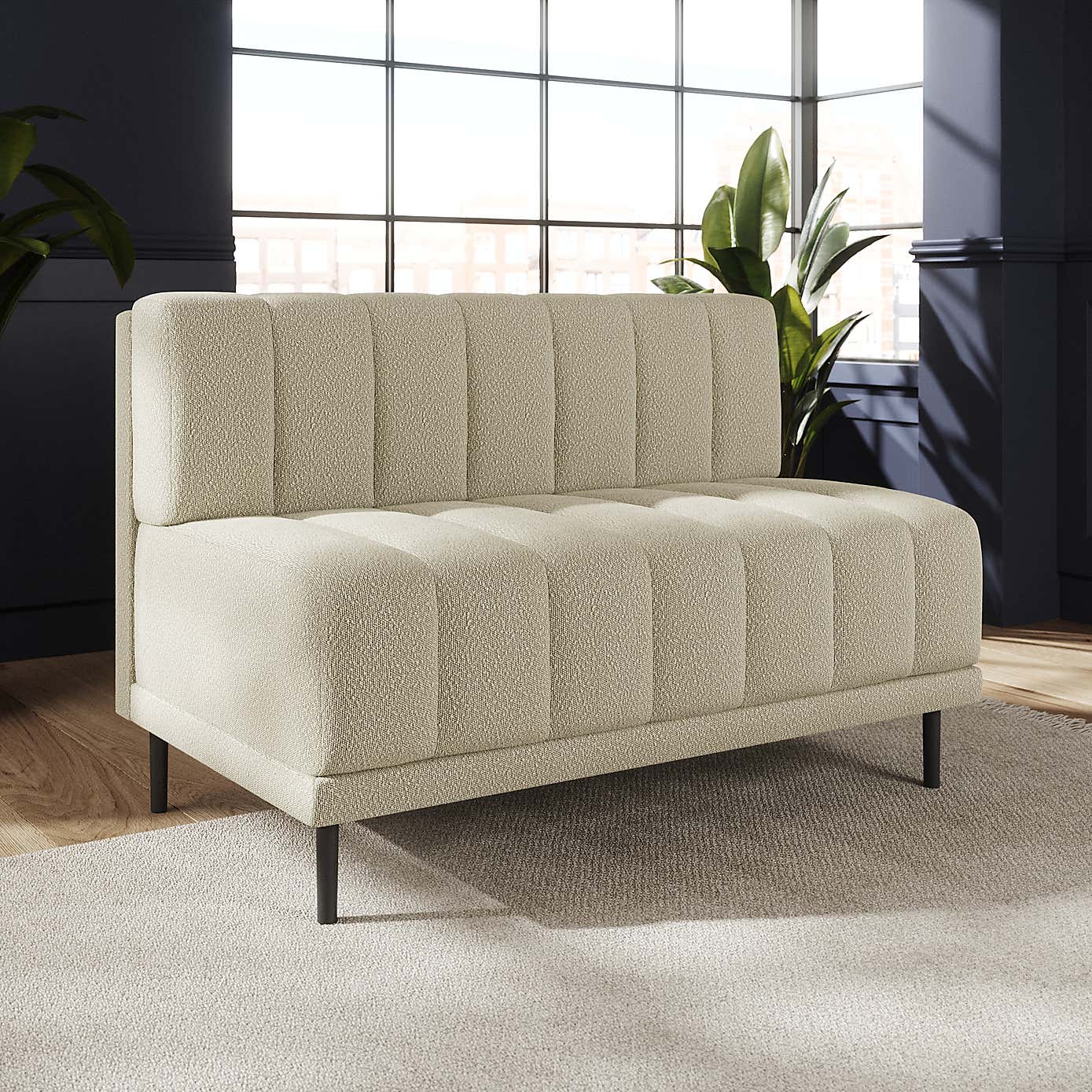 Amali Long Dining Bench, Boucle