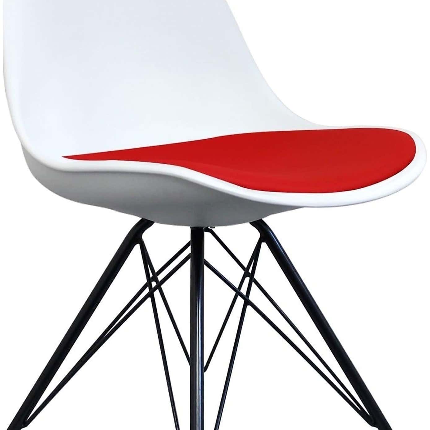 Fusion Living Soho White Plastic Dining Chair