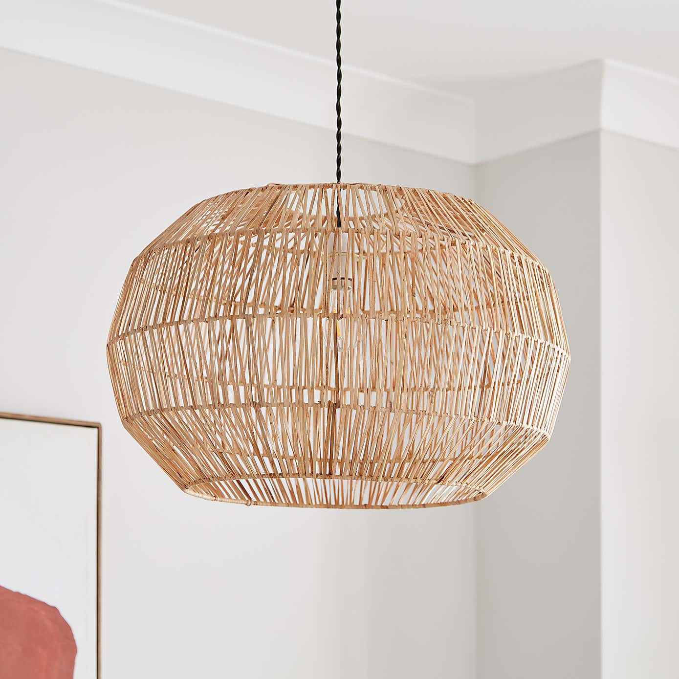 Wicker Woven Easy Fit Pendant Shade