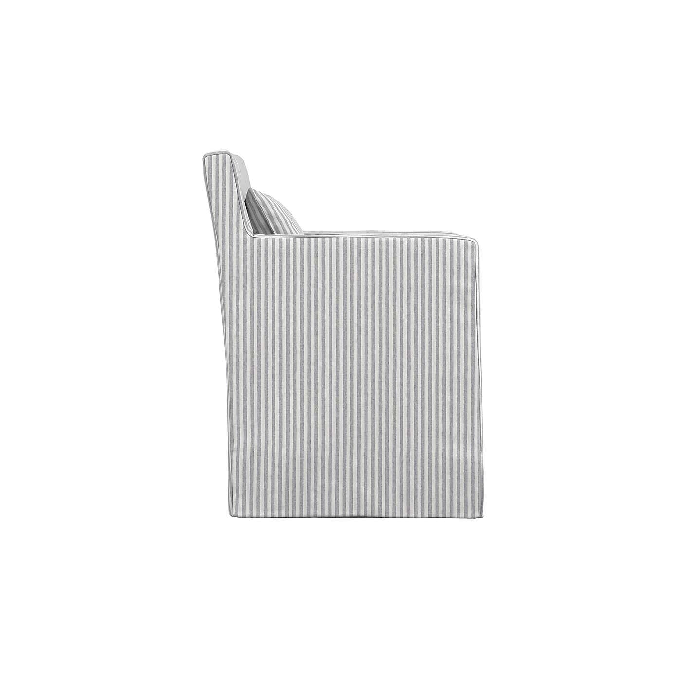 Hettie Dining Chair, Grey Stripe Fabric