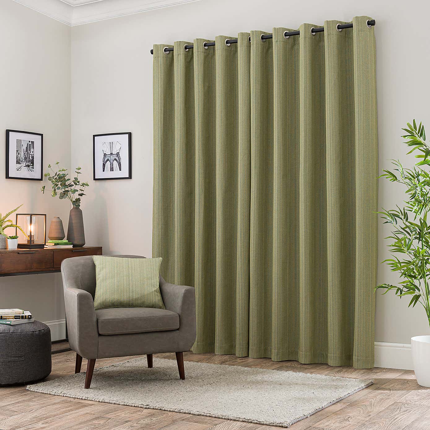 Neptune Textured Blackout Eyelet Curtains