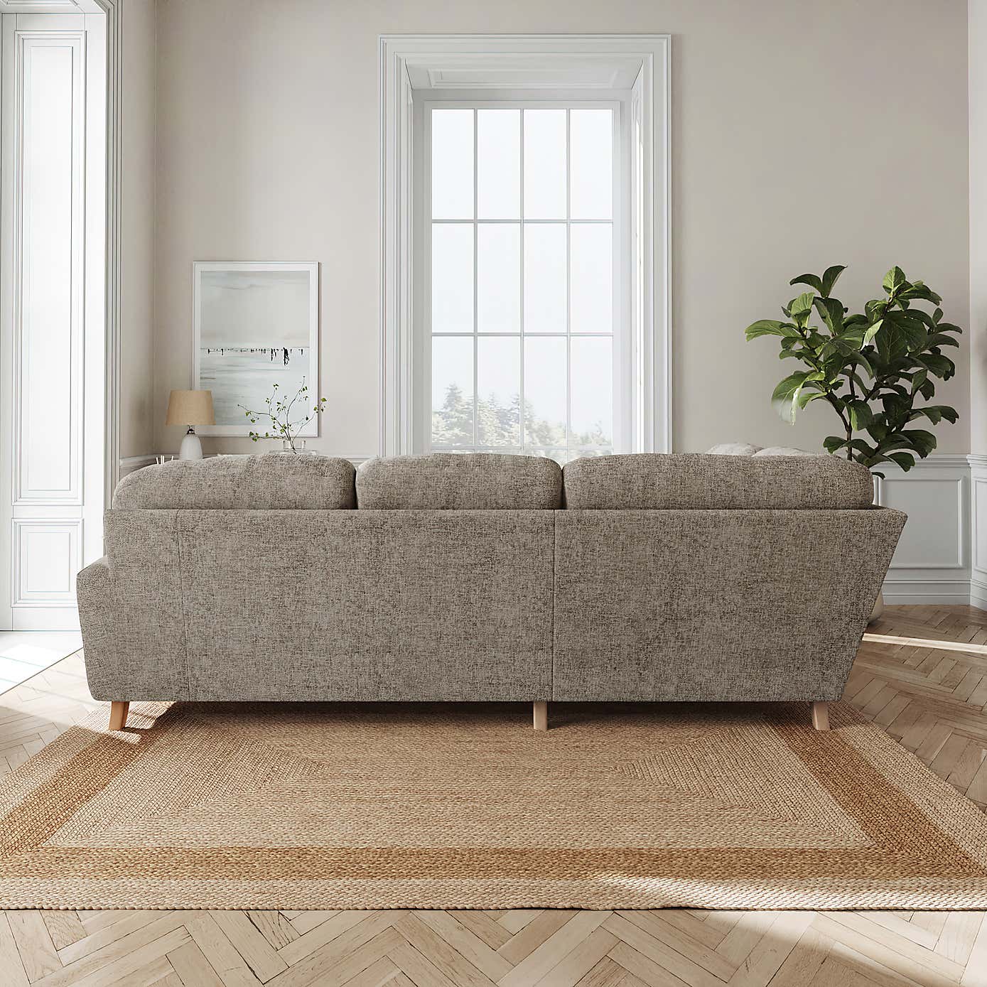 Martha Chunky Chenille Full Corner Sofa