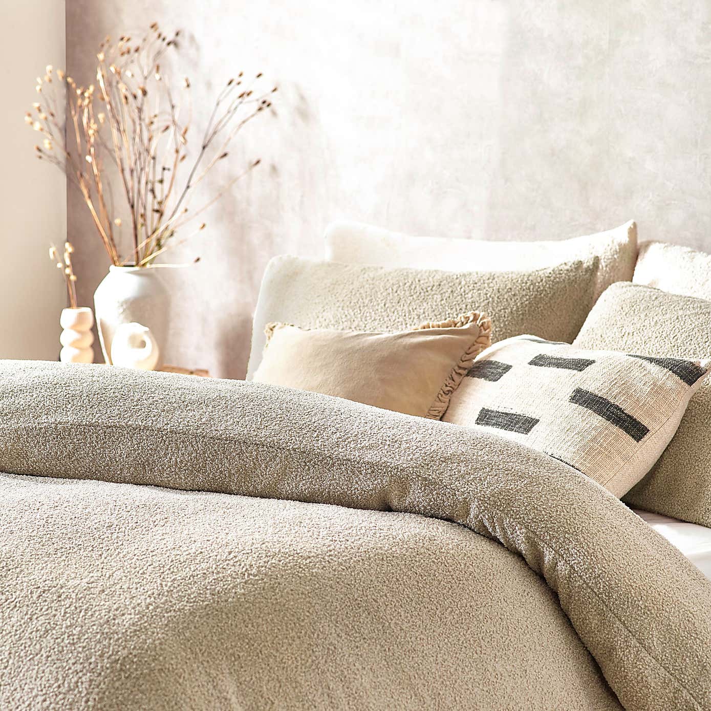 Riviera Yard Boucle Duvet Cover & Pillowcase Set