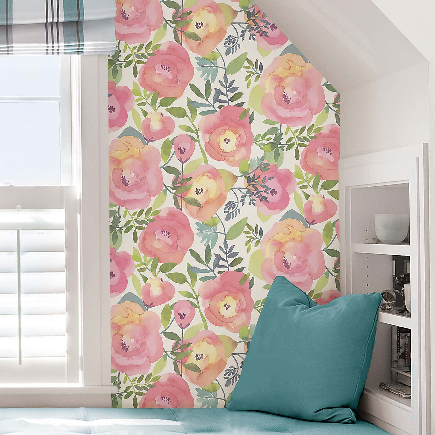 NuWallpaper Peachy Keen Pink Self Adhesive Wallpaper