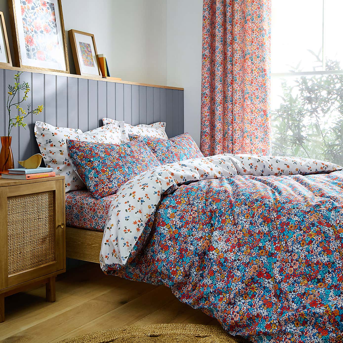 Avie Ditsy Blackout Eyelet Curtains