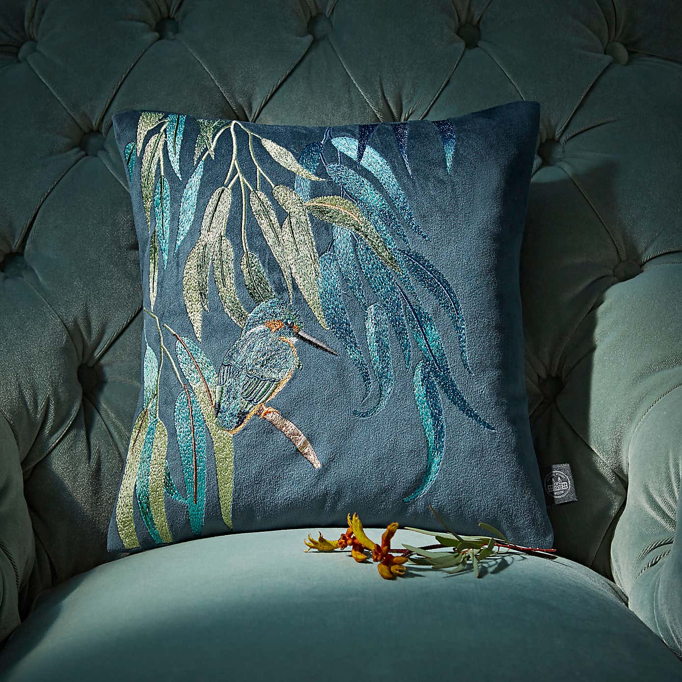 Natural History Museum Kingfisher Cushion Cover