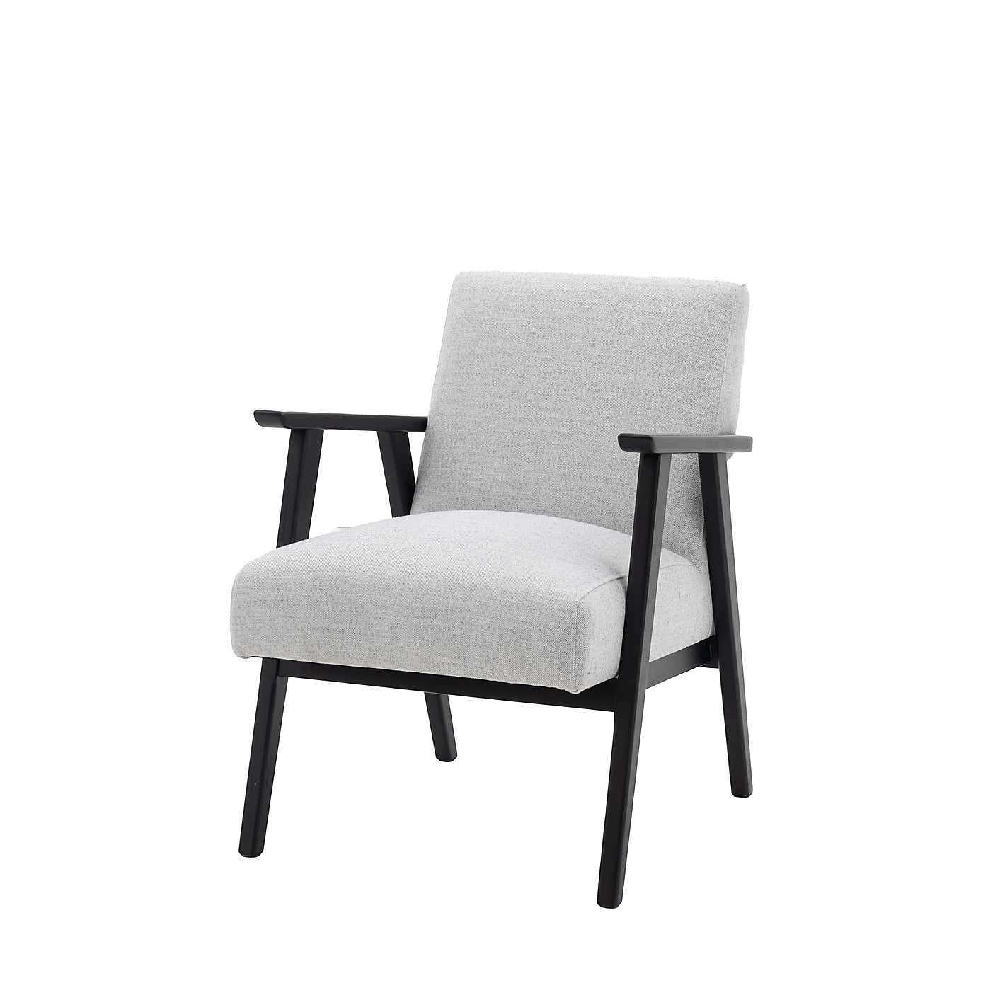 Natori Linen Wooden Arm Accent Chair