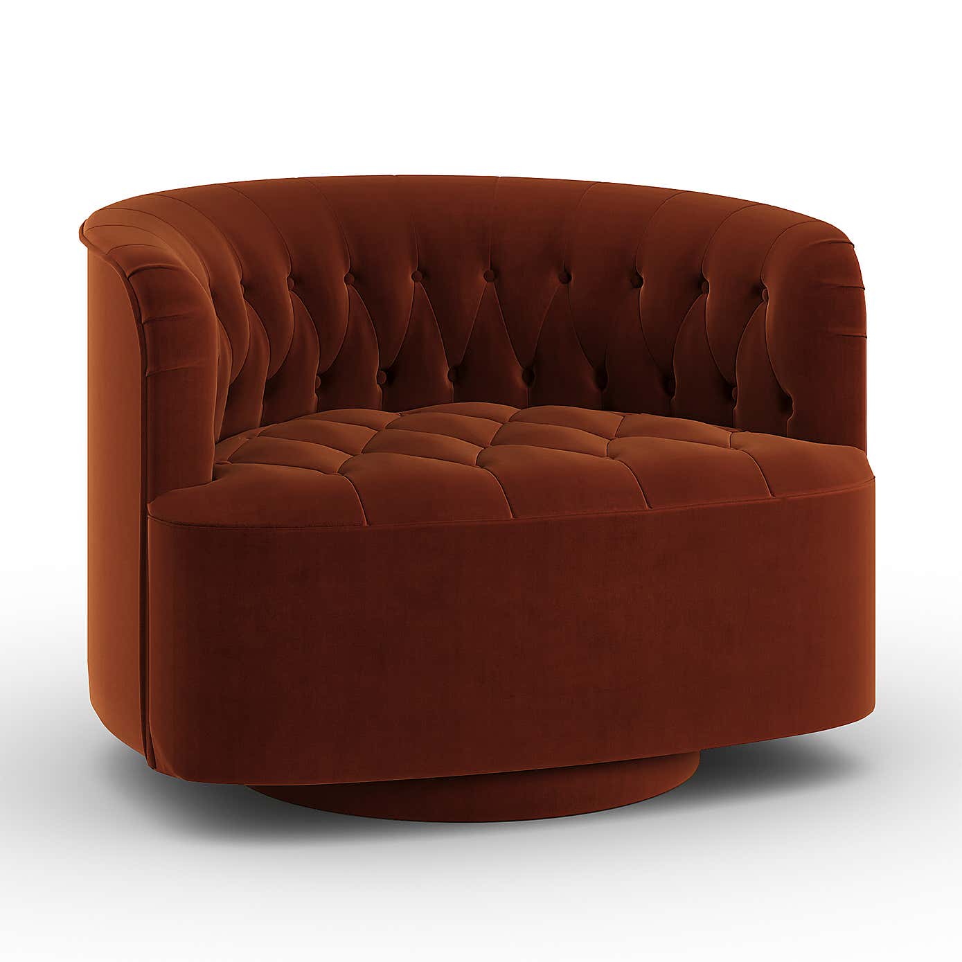 Elena Buttoned Swivel Chair