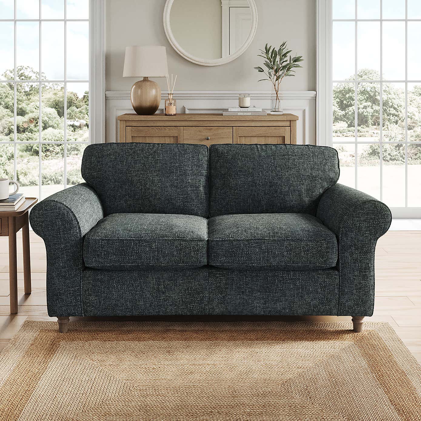 Flori 2 Seater Sofa, Chunky Chenille