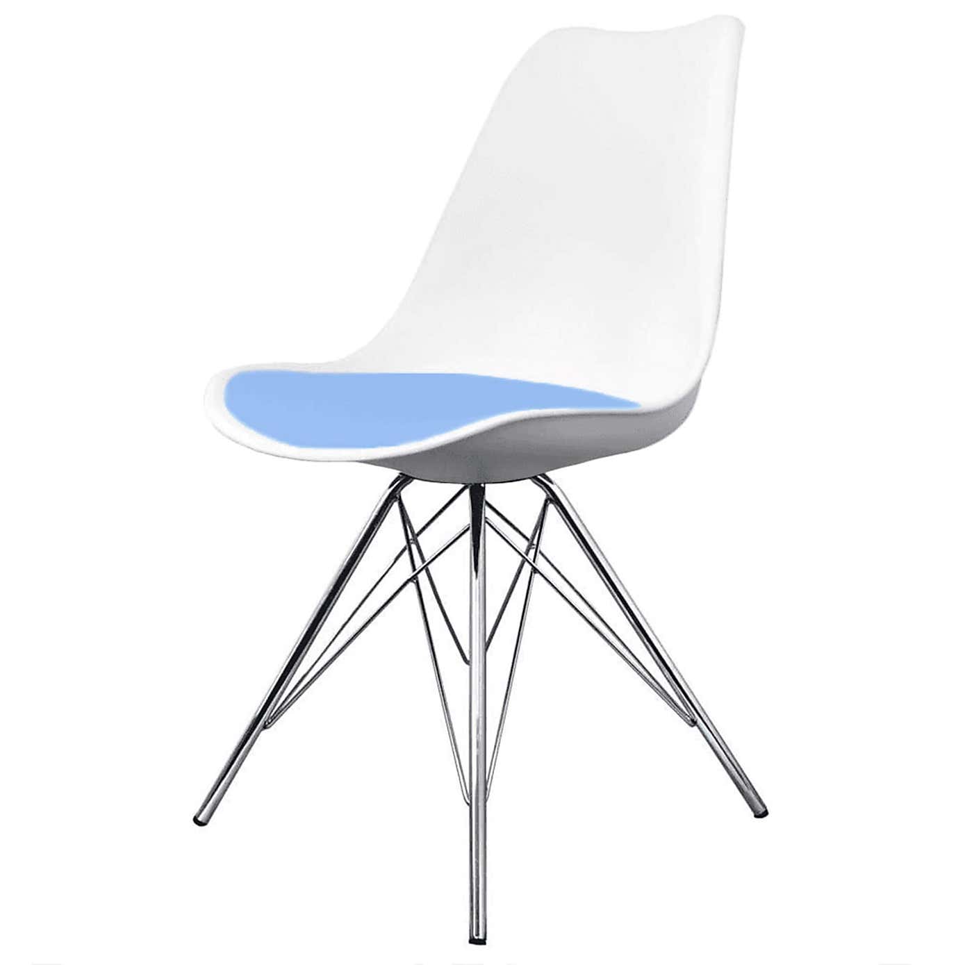 Fusion Living Soho White Plastic Dining Chair