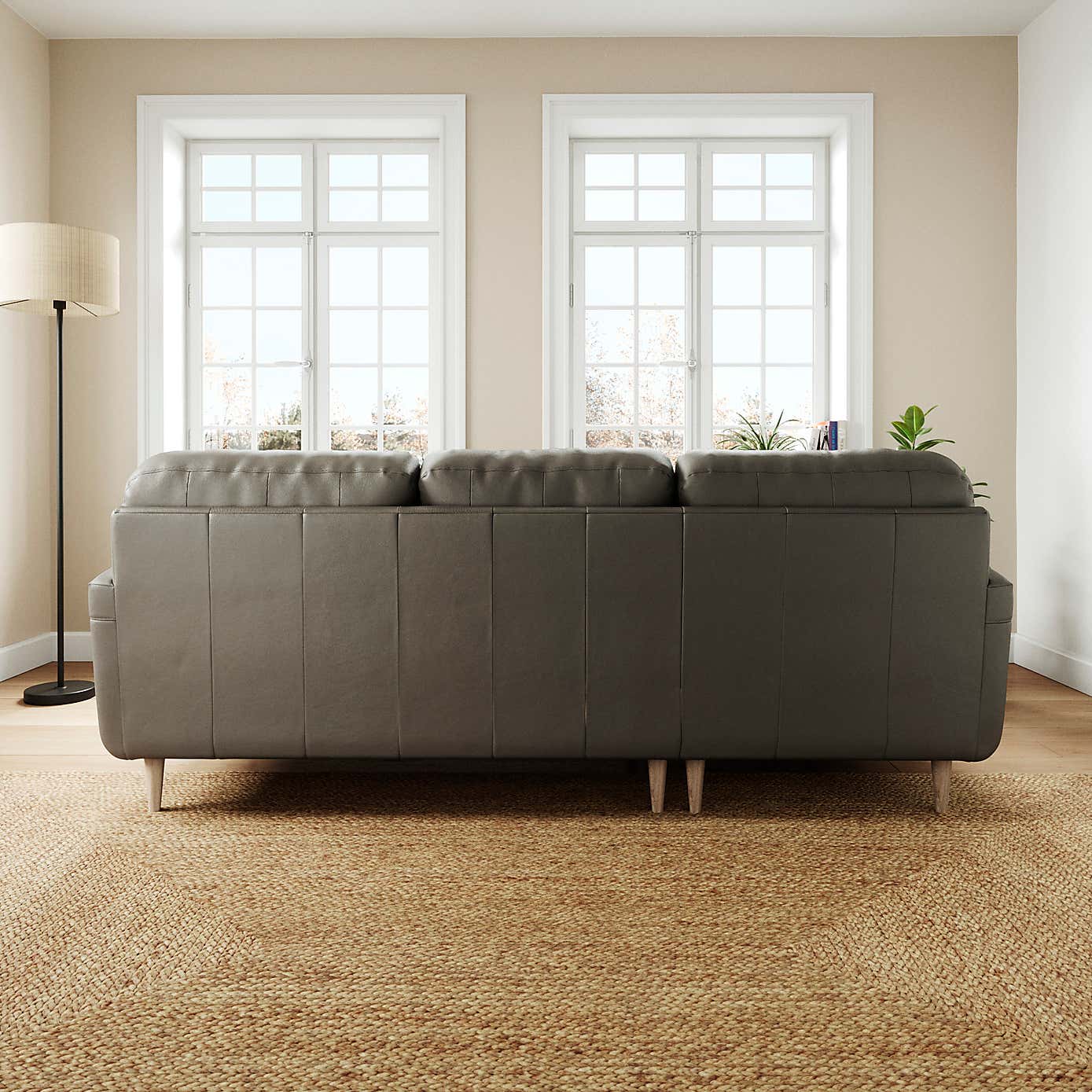 Sven Classic Leather Large Corner Chaise Sofa