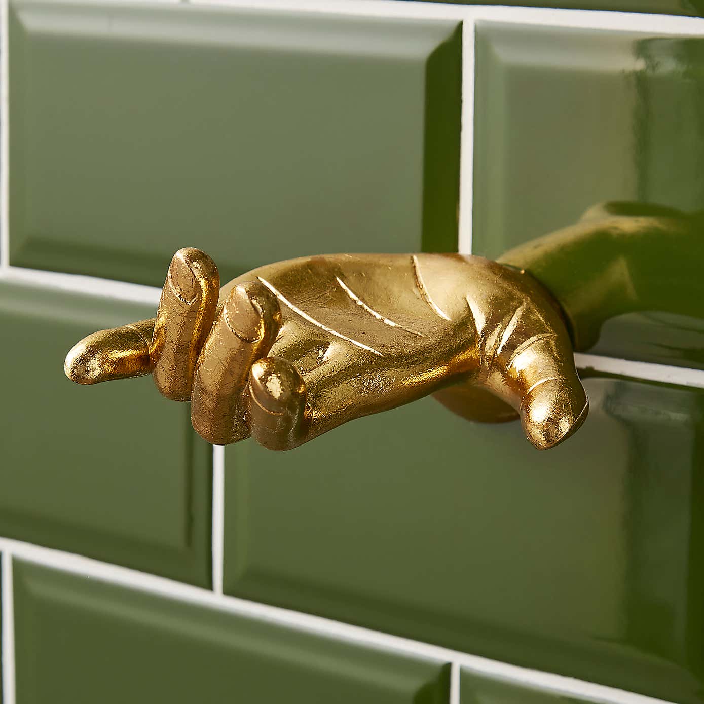 Brass Hand Wall Mounted Towel Rack