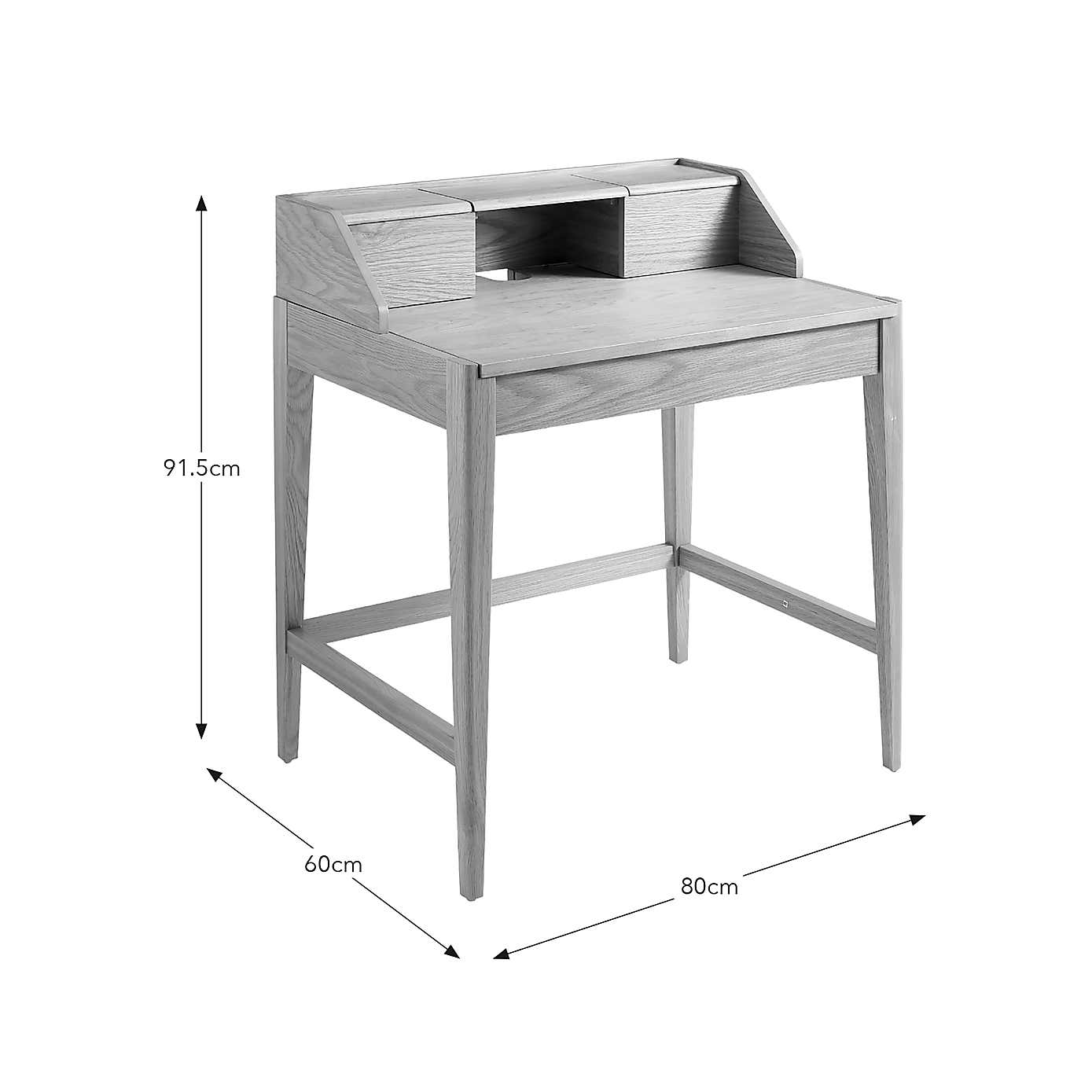 Knowle Compact Pull Out Oak Desk