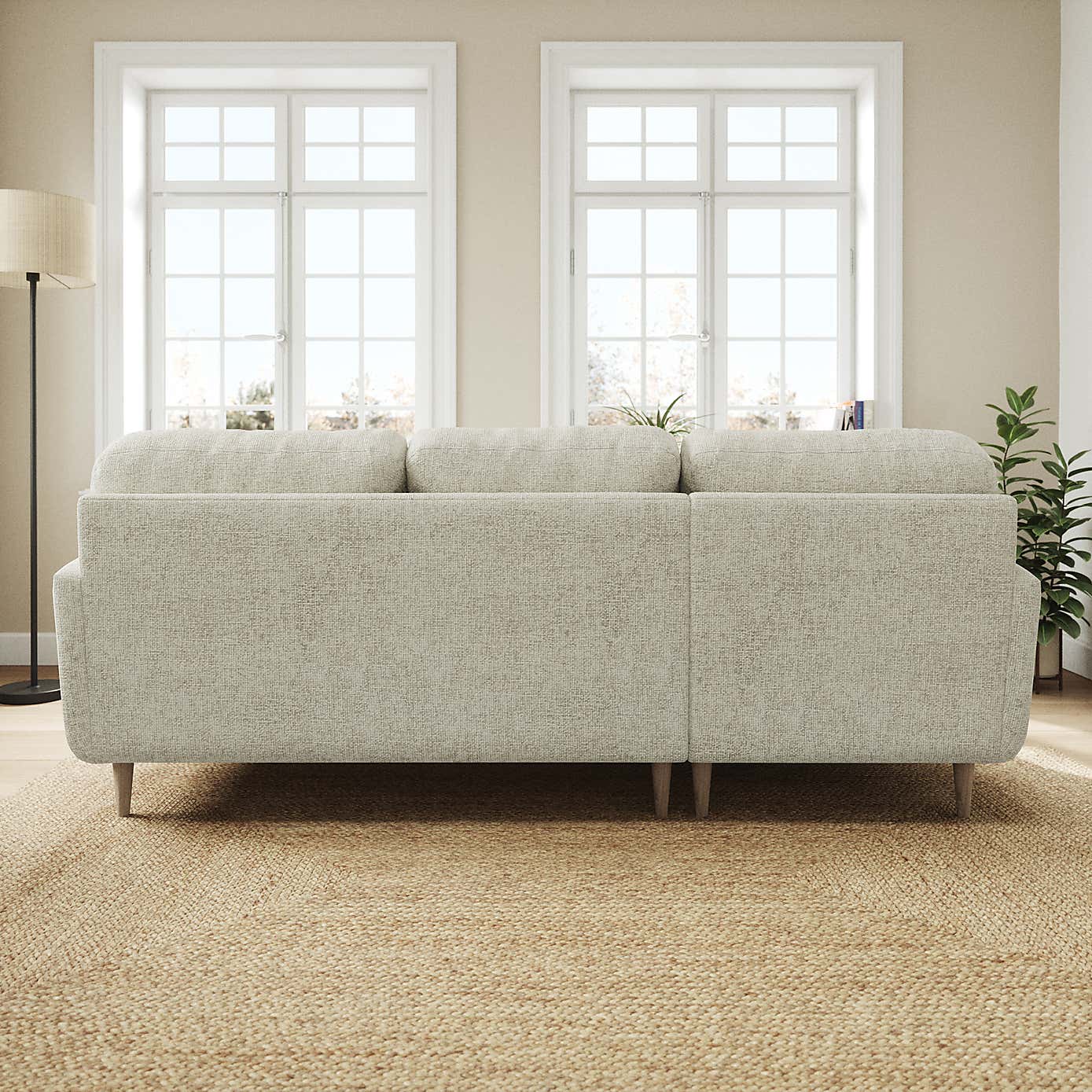 Sven Chunky Chenille Large Corner Chaise Sofa