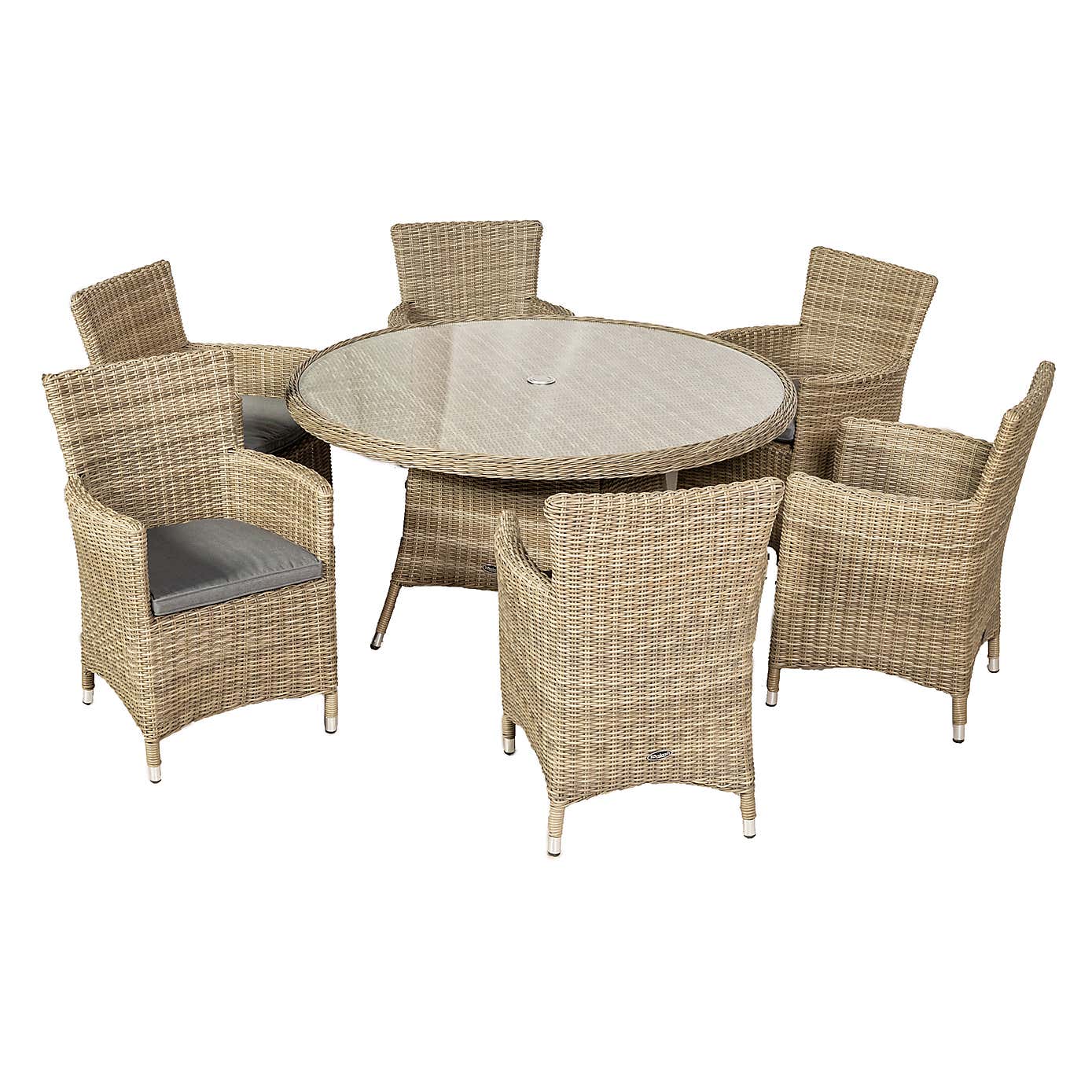 Wentworth 6 Seater Round Carver Dining Set