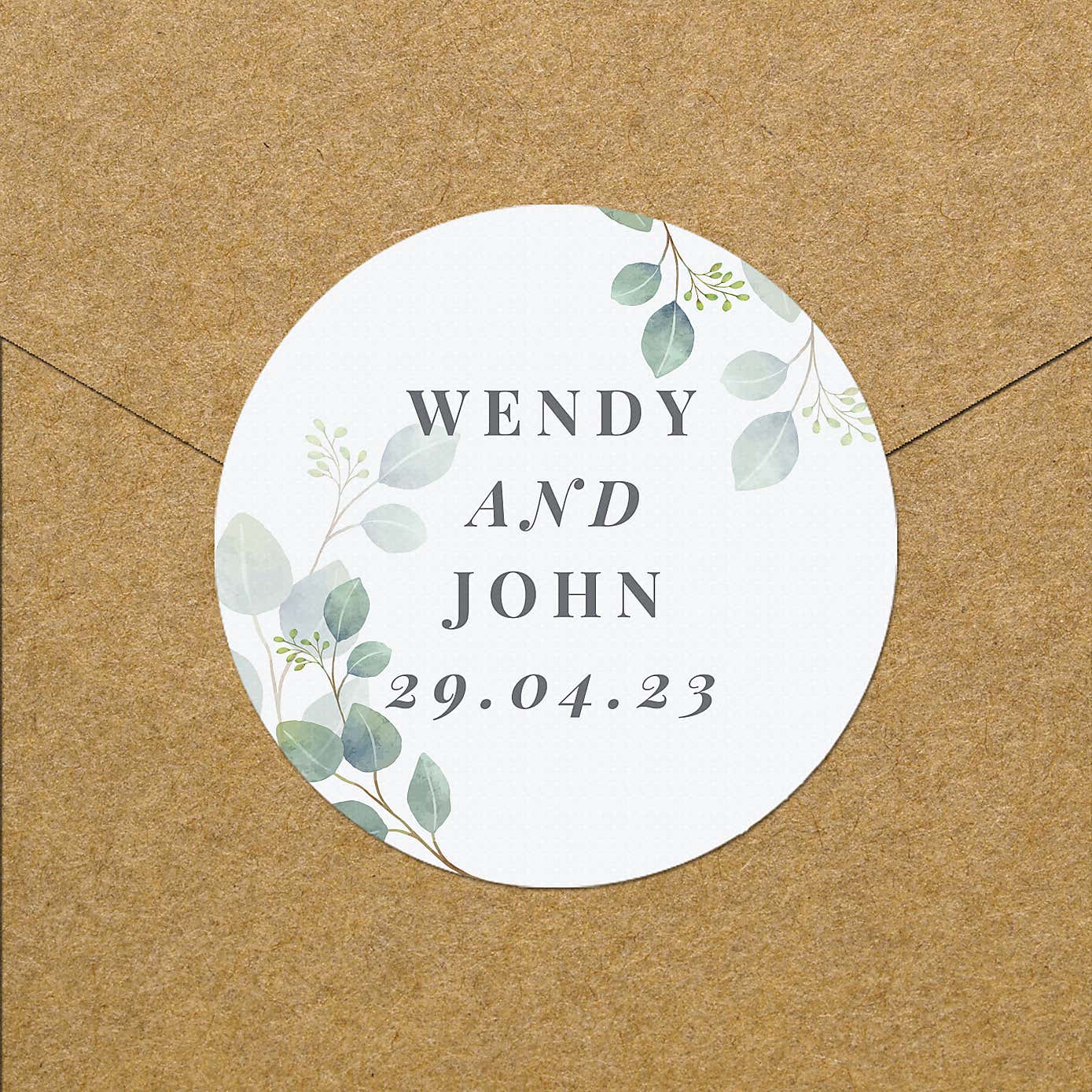 Personalised Botanical Free Text Sticker Set