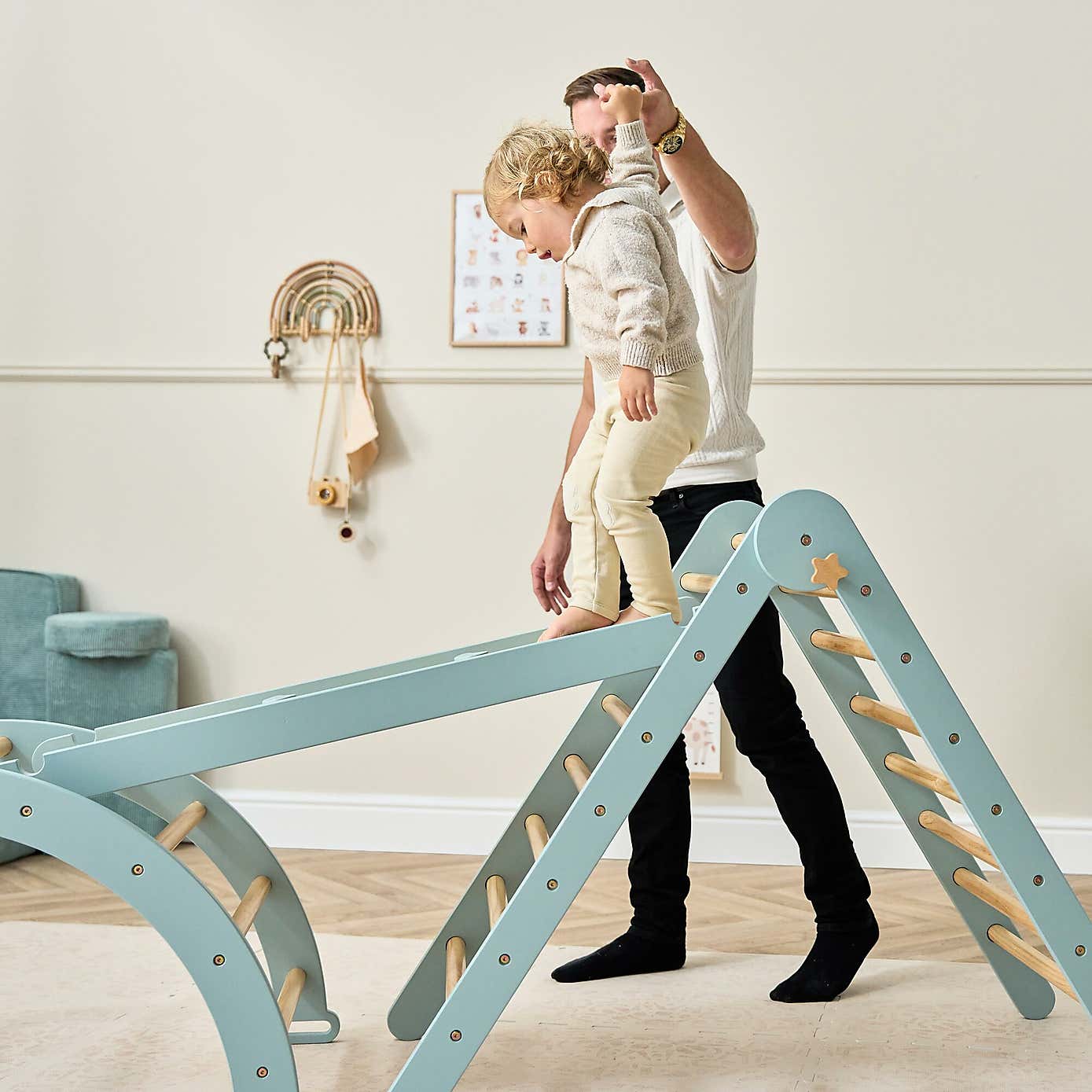 Tutti Bambini Scala Montessori 3 in 1 Pikler Climbing Frame with Climbing Wall