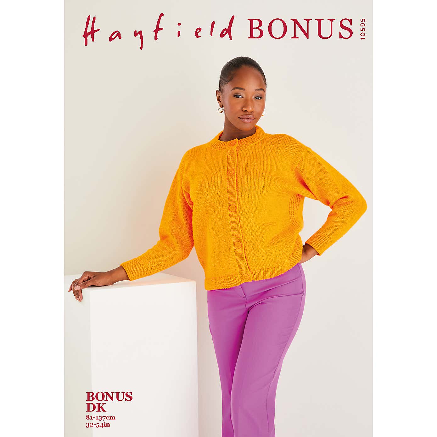 Bonus Double Knit Round Neck Cardigan Pattern Leaflet