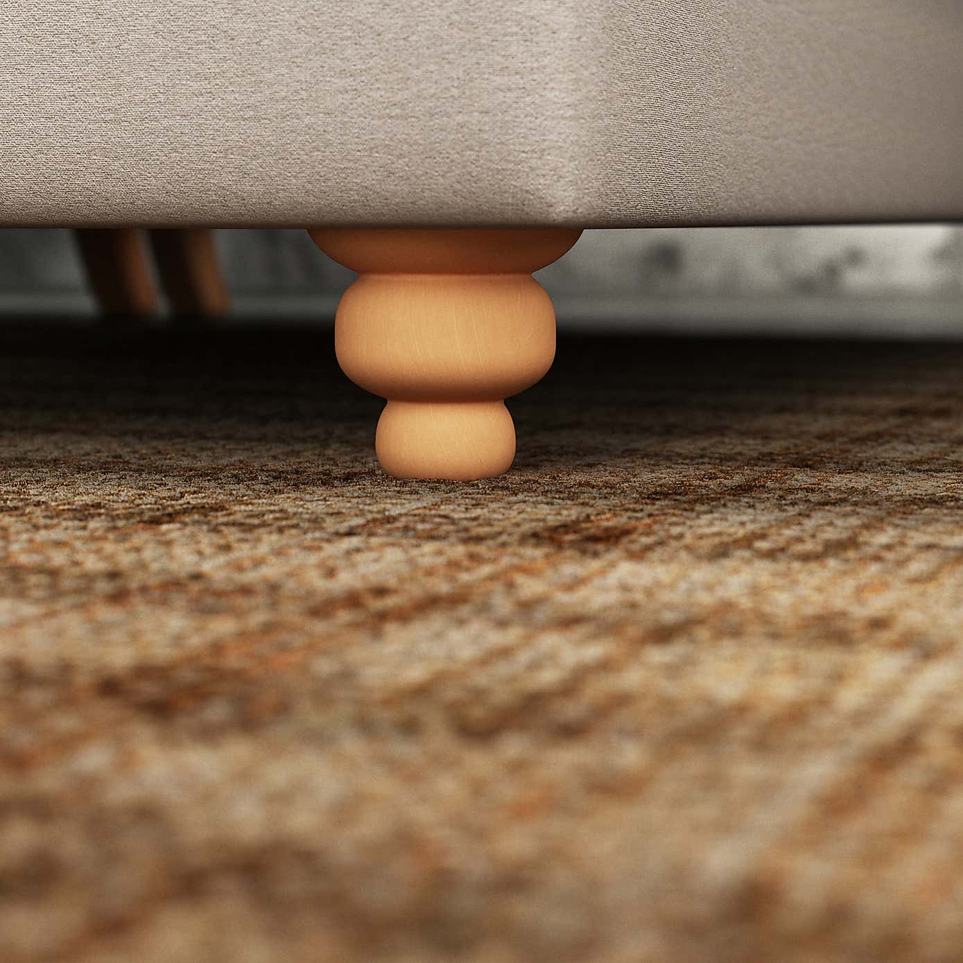 Martha Slub Faux Linen Corner Chaise Sofa