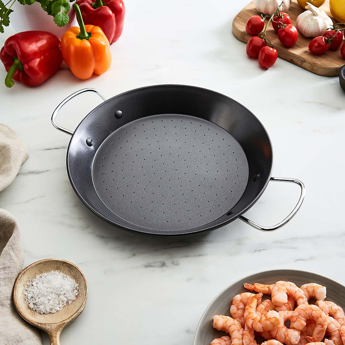 Carbon Steel Paella Pan, 28cm