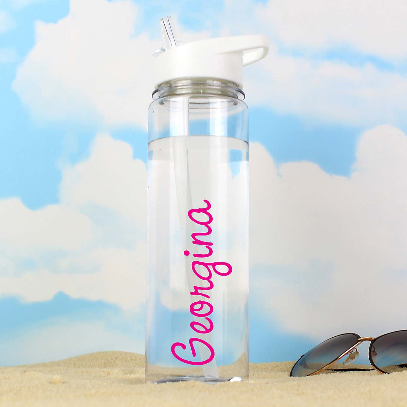 Personalised Name Water Bottle Pink