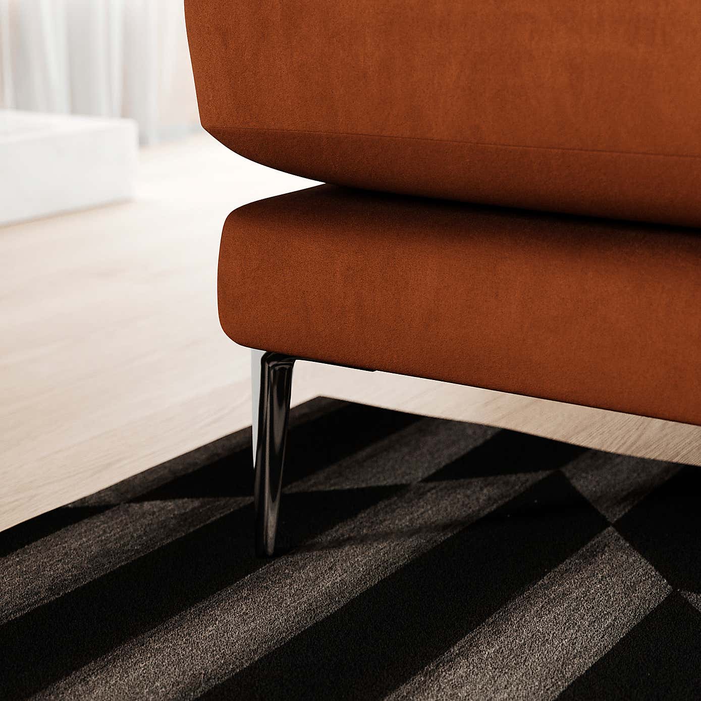 Lawson Matte Plush Velvet 4 Seater Sofa