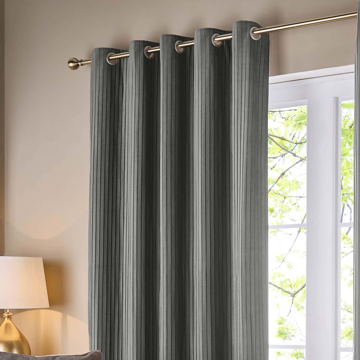 Paoletti Corinthian Eyelet Curtains