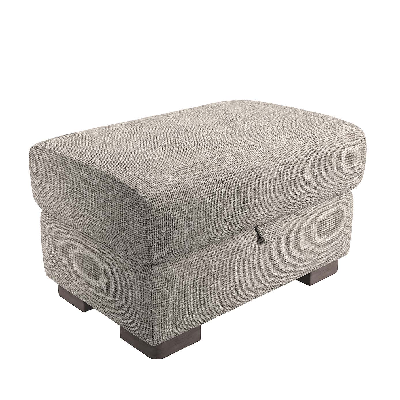 Carson Chunky Chenille Large Storage Footstool