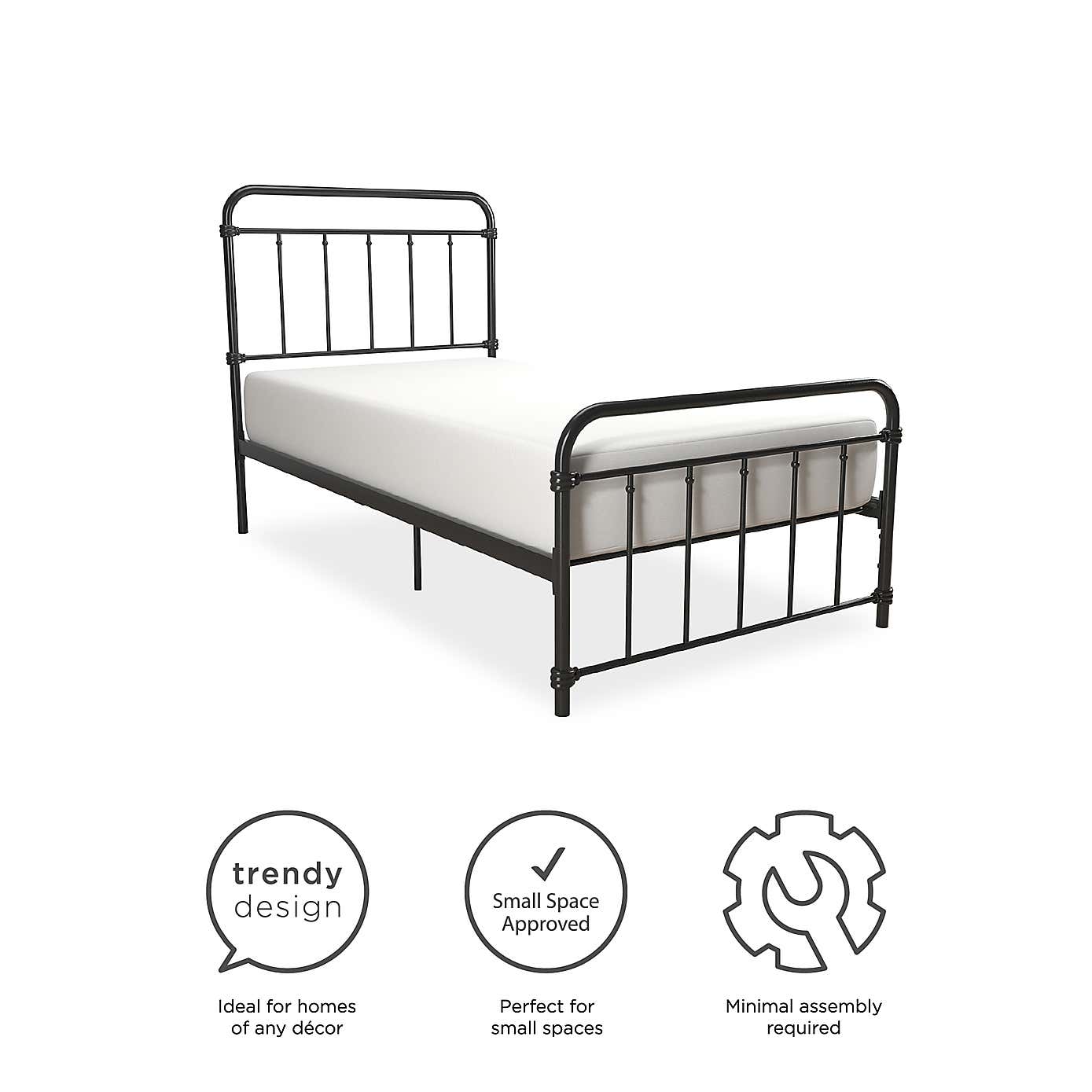 Dorel Home Wallace Metal Bed
