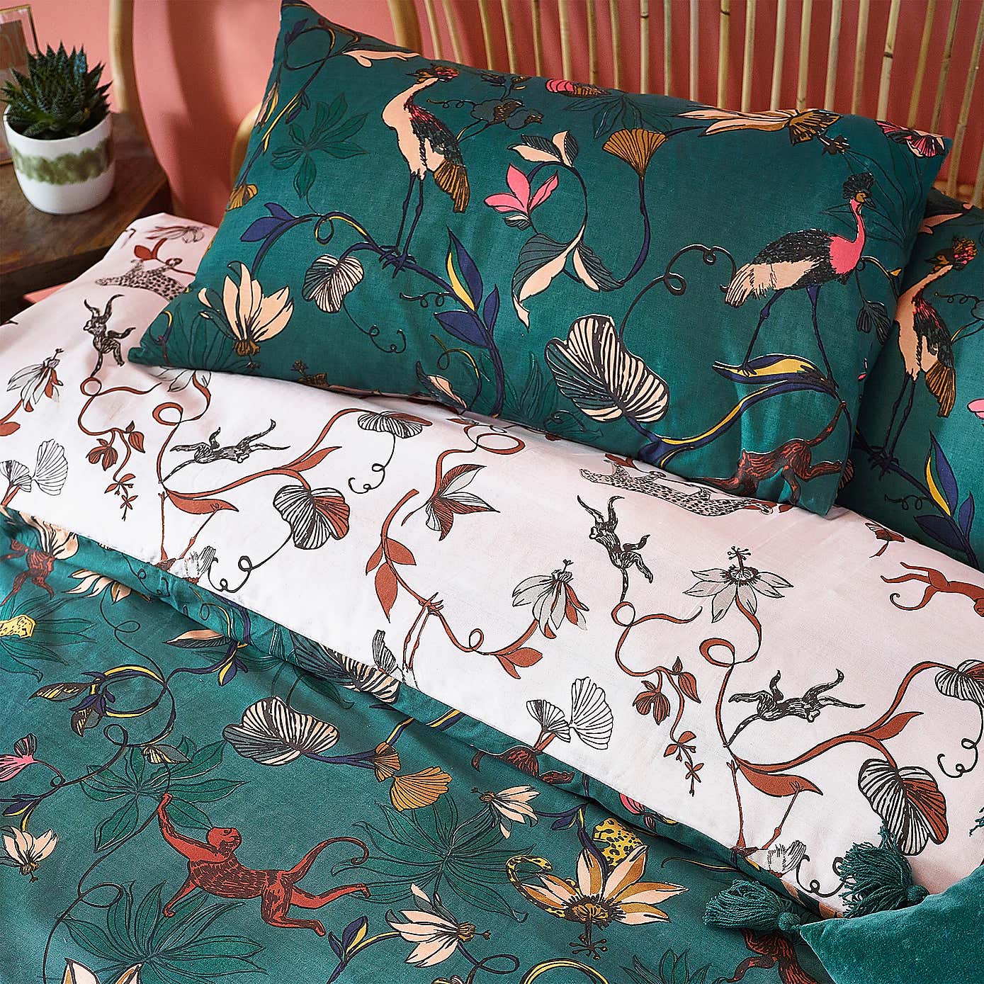Wildings Juniper Green Duvet Cover and Pillowcase Set