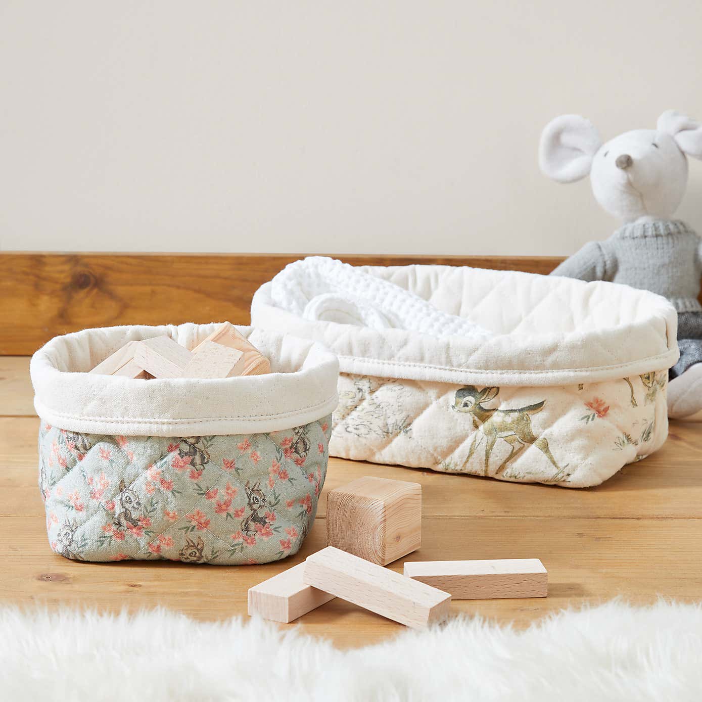 Disney Bambi  Fabric Baskets