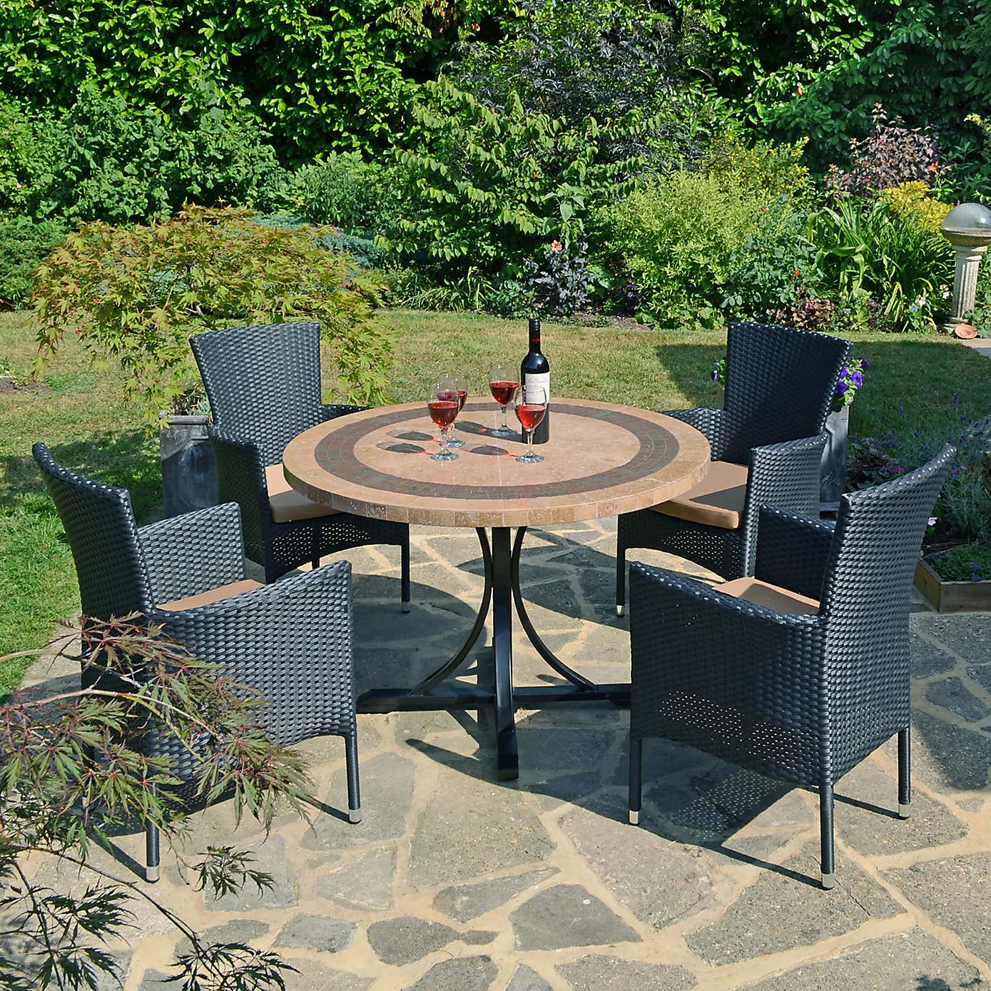 Byron Manor Vermont Black 4 Seat Dining set