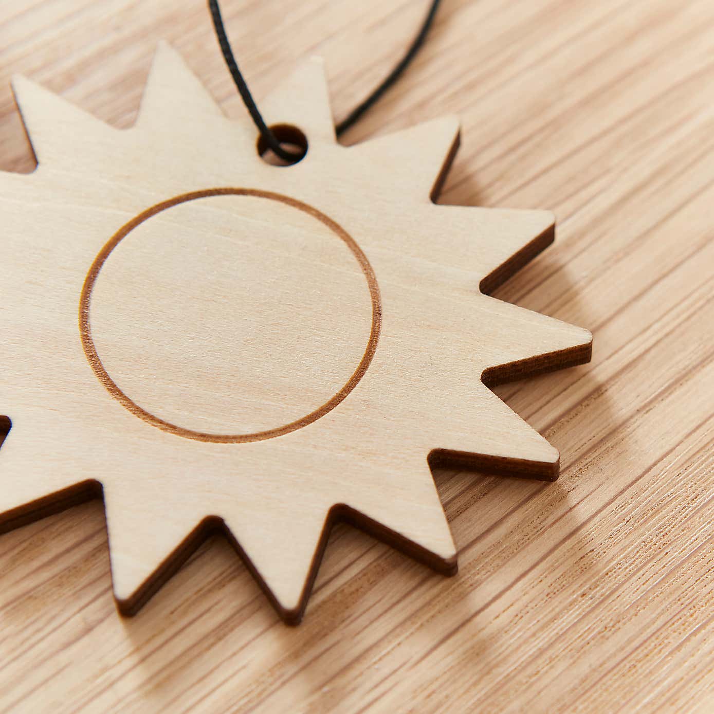 Cactus Flower Wooden Sun Air Freshener