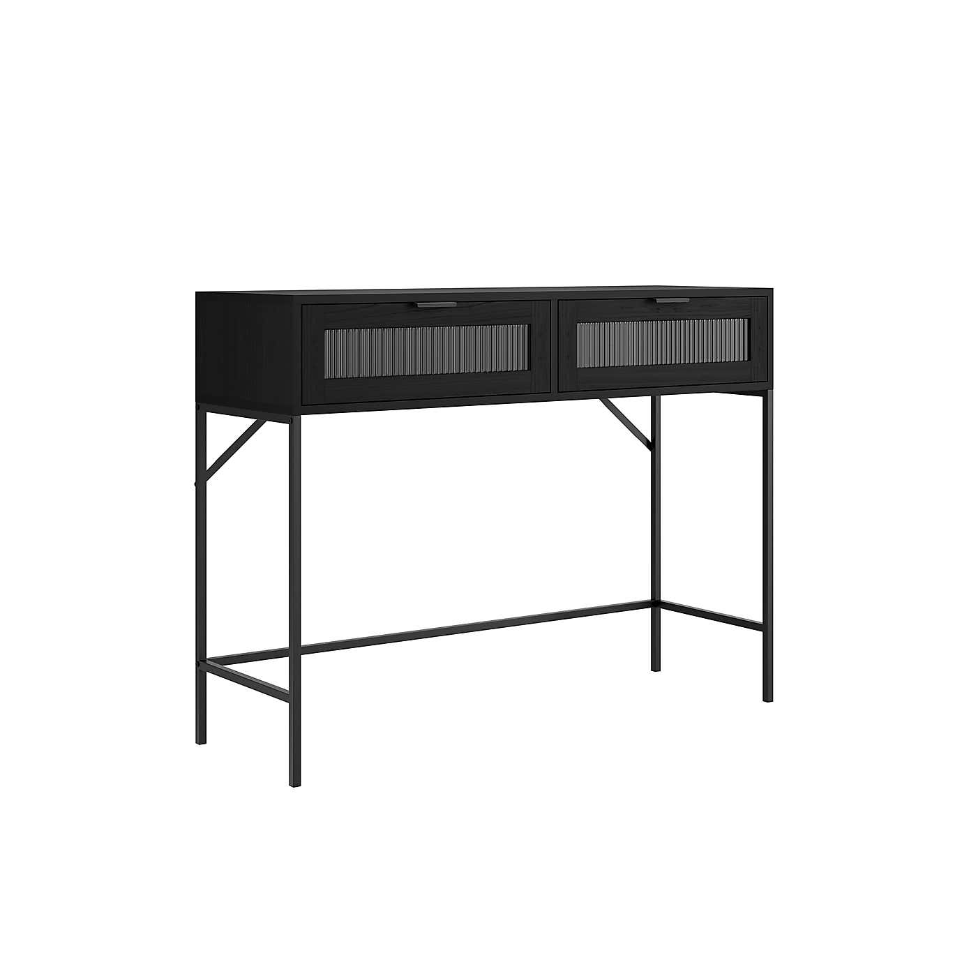Lincoln Console Table, Matte Black