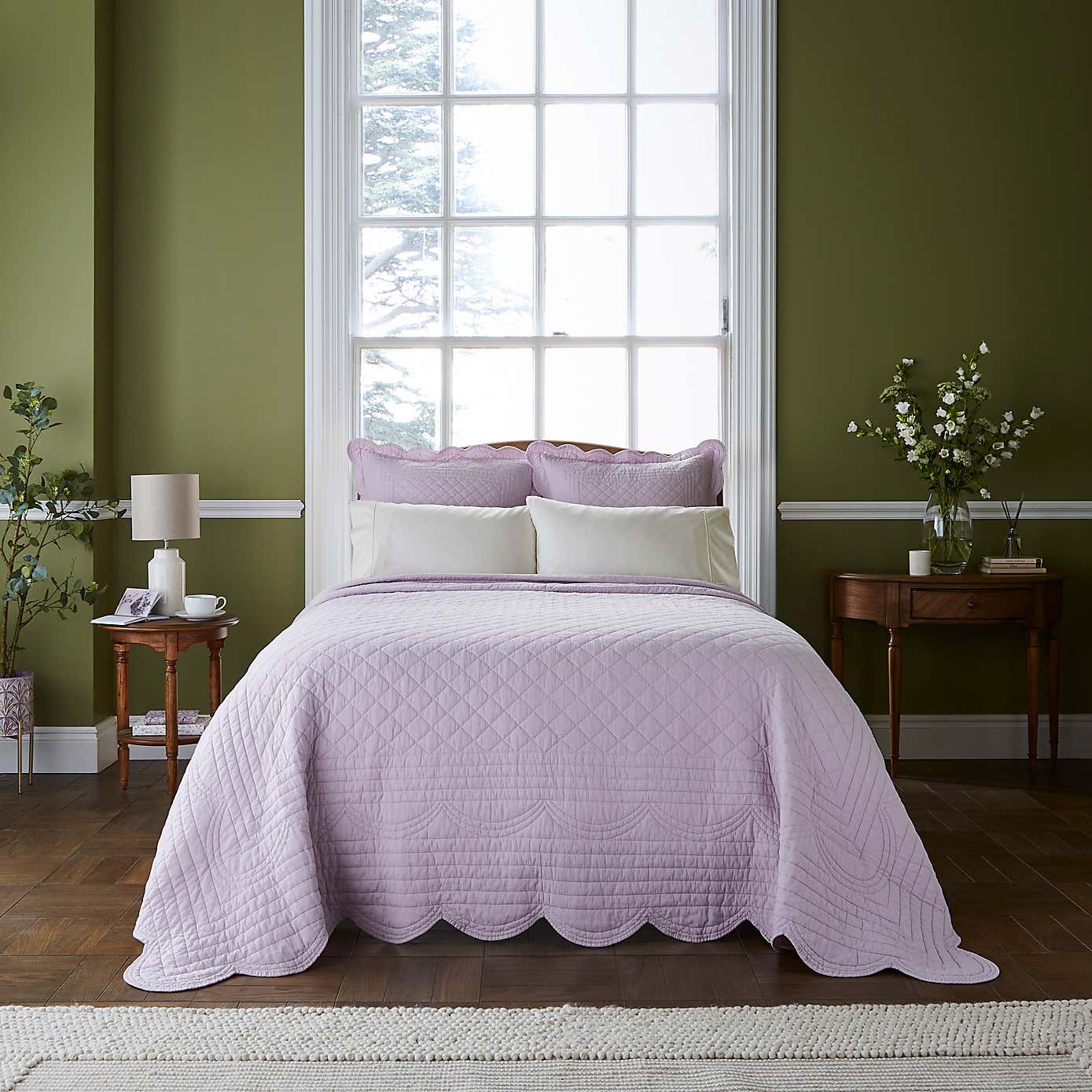 Dorma Soft Scalloped Bedspread