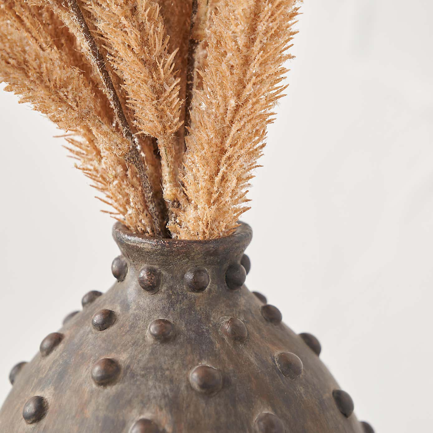 Kali Textured Dot Stoneware Vase