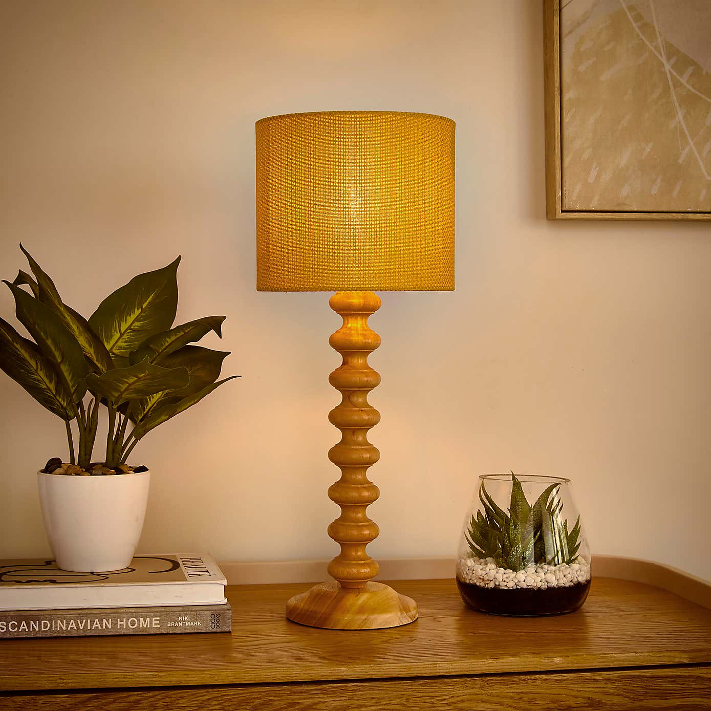 Barkweave Easy Fit Drum Lamp Shade