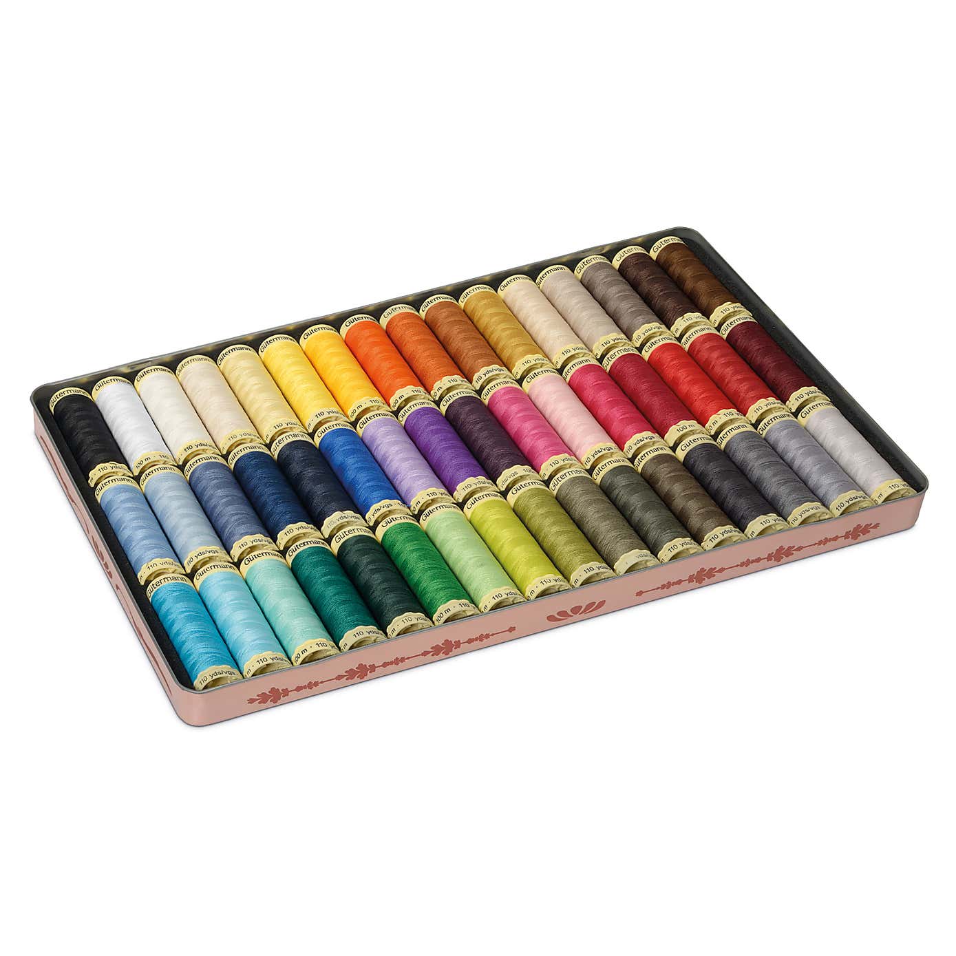 Thread Storage Tin Nostalgic 48x100m Assorted Shades