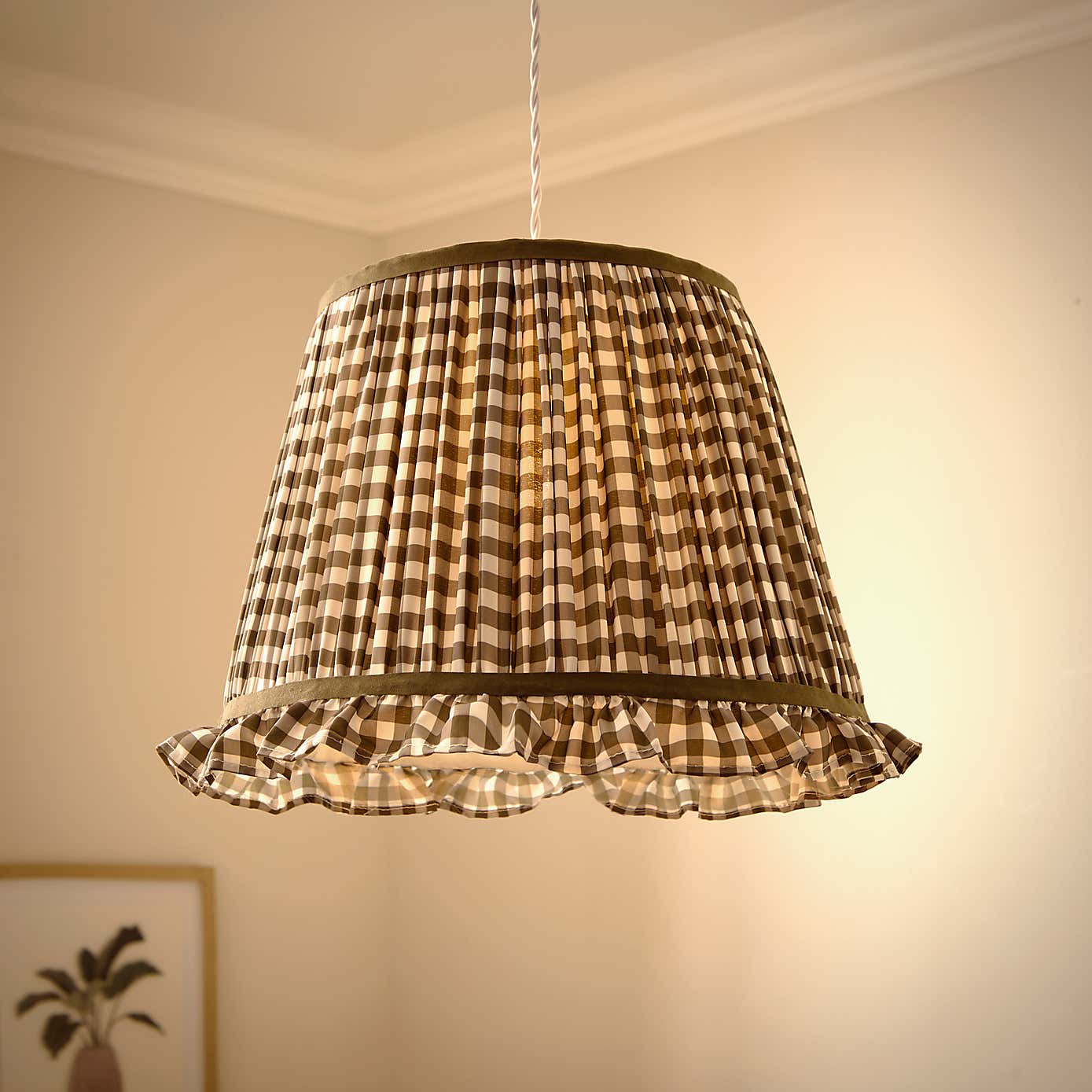 Carys Frilled Gingham Lamp Shade